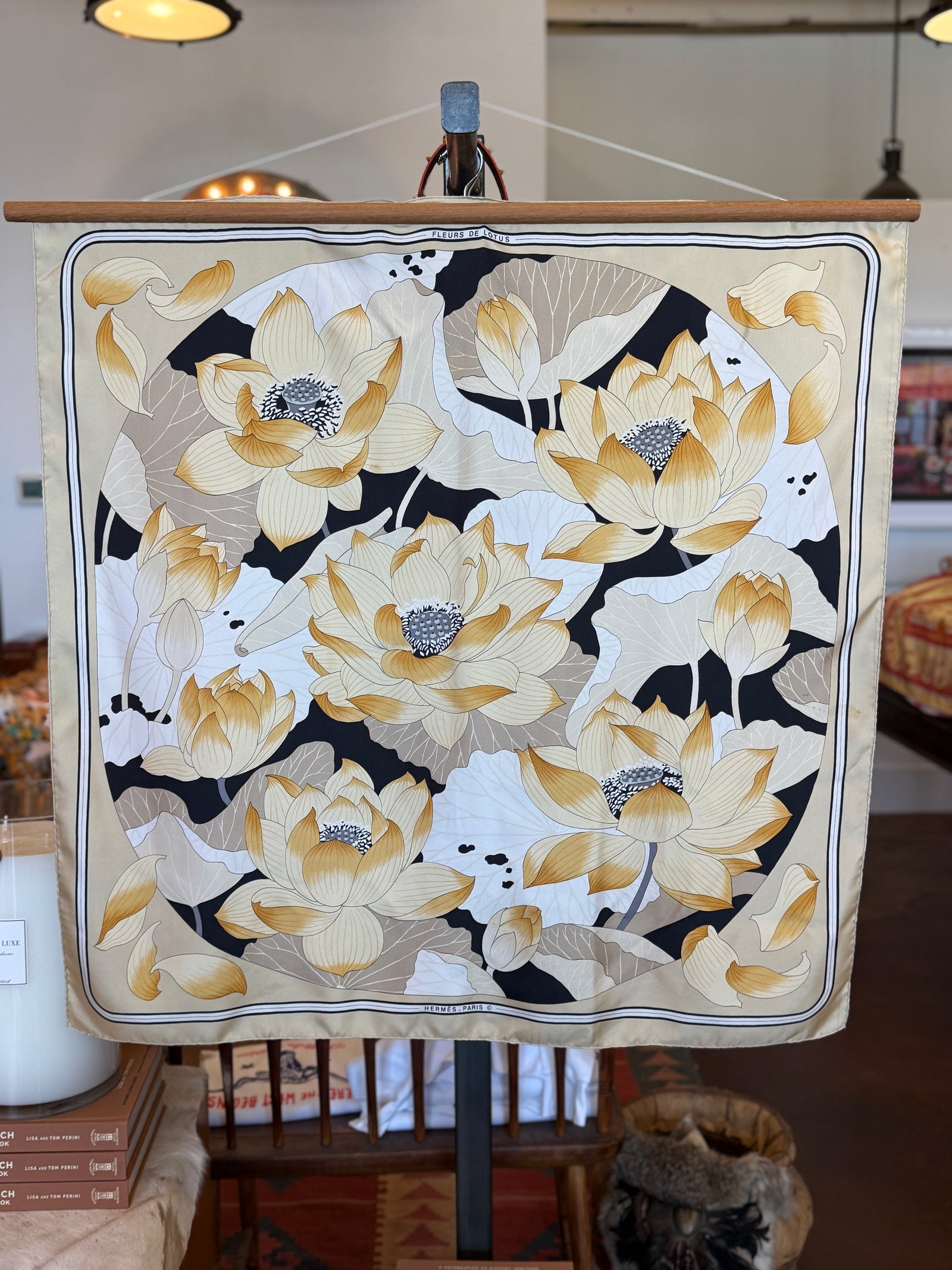 Hermes Flower Silk Scarf