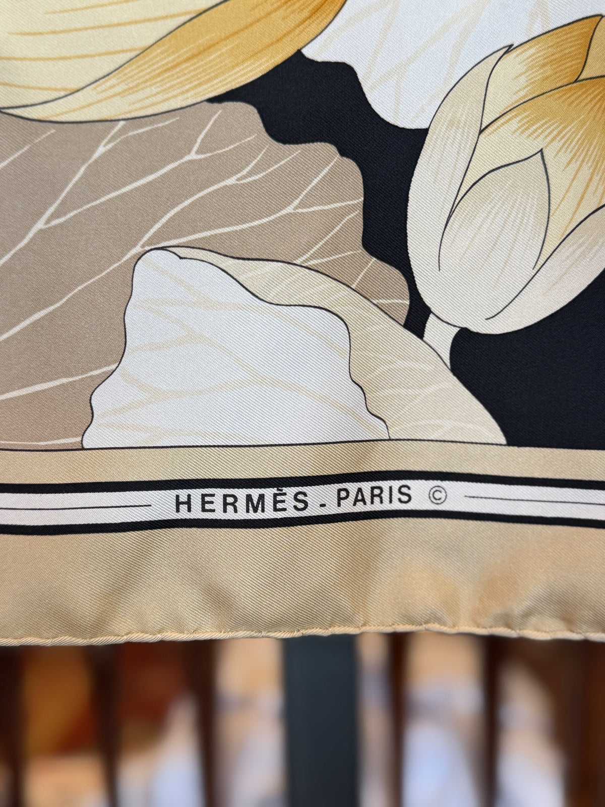 Hermes Flower Silk Scarf