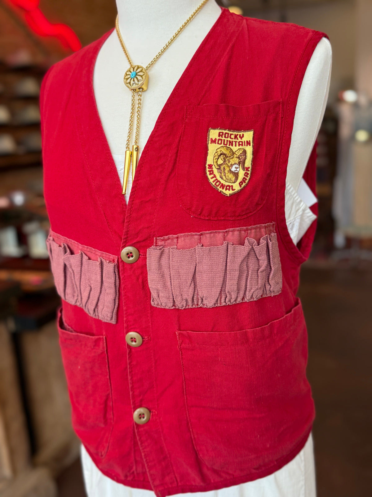 Brush Master Vintage Red Hunting Vest