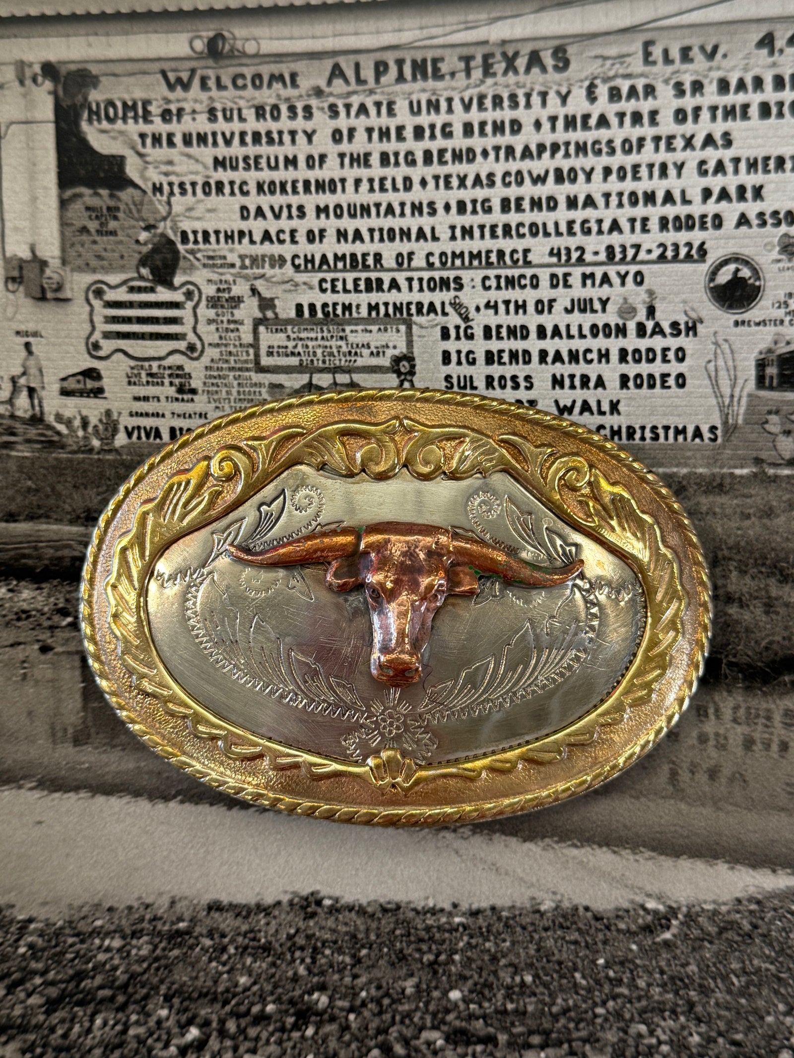 Longhorn Belt Buckle