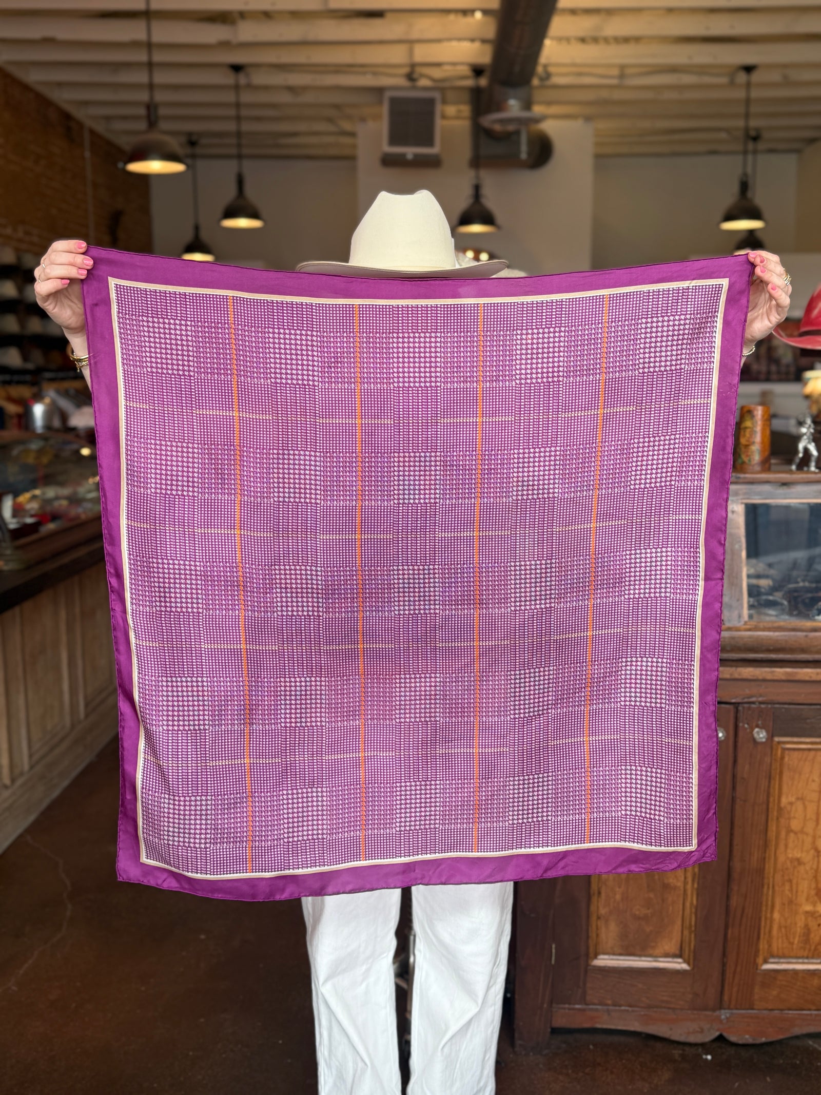 Echo Geometric Silk Scarf