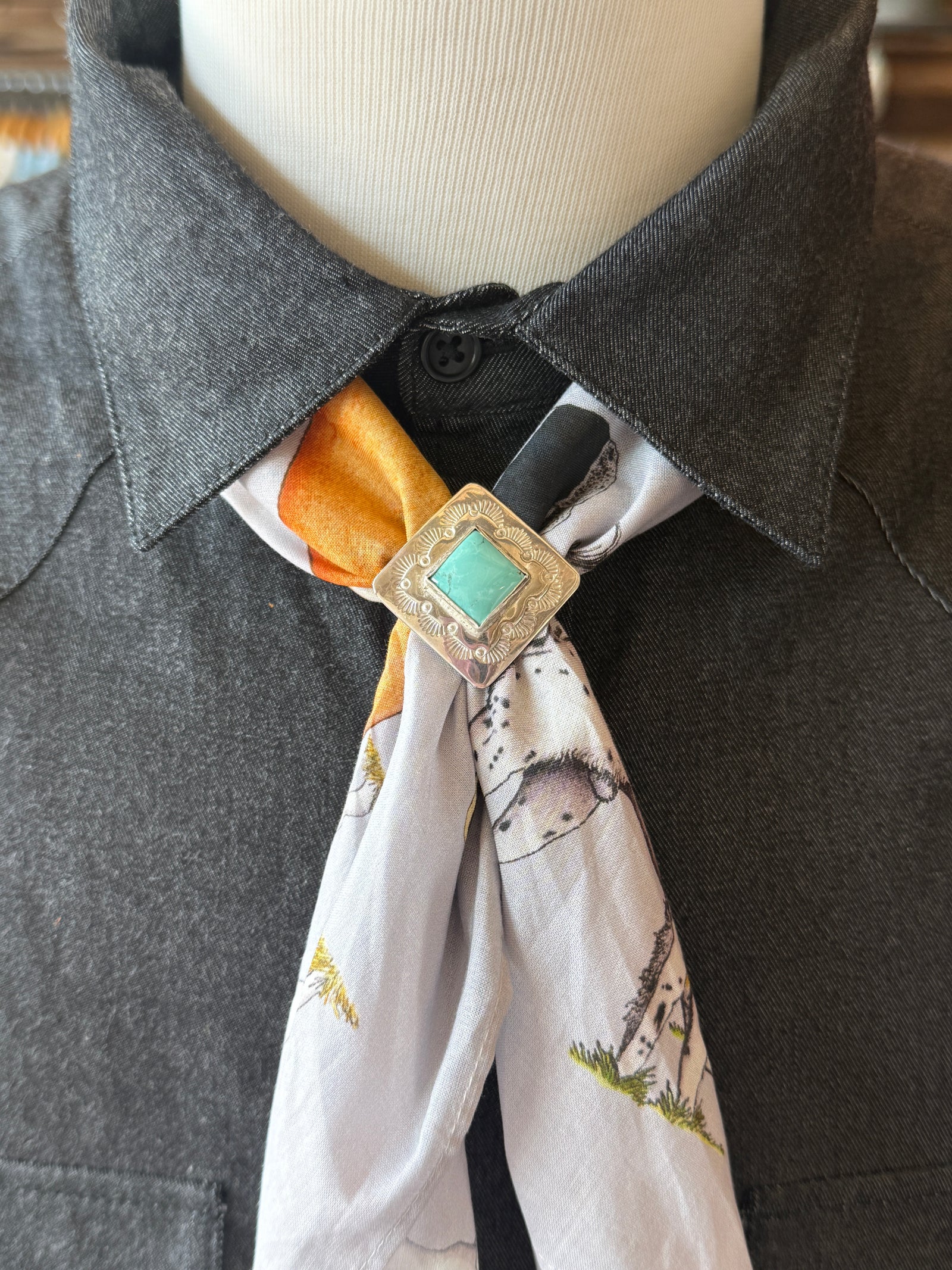 Turquoise Scarf Slide