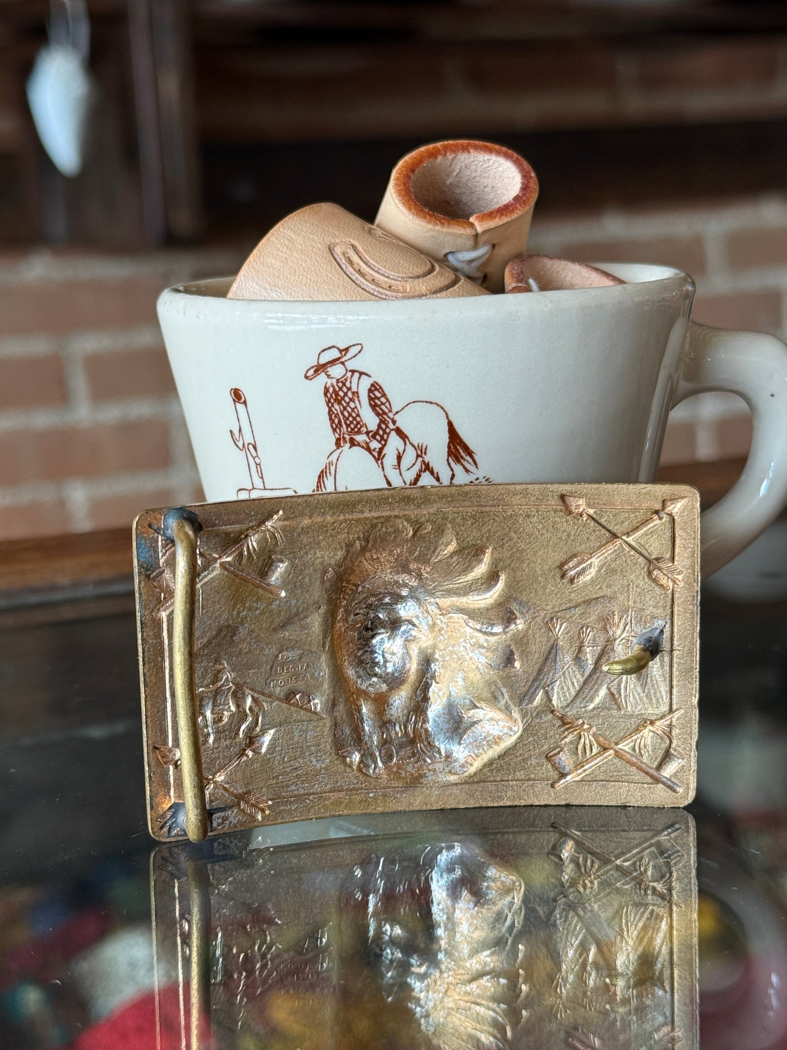 Native American Chief Belt Buckle