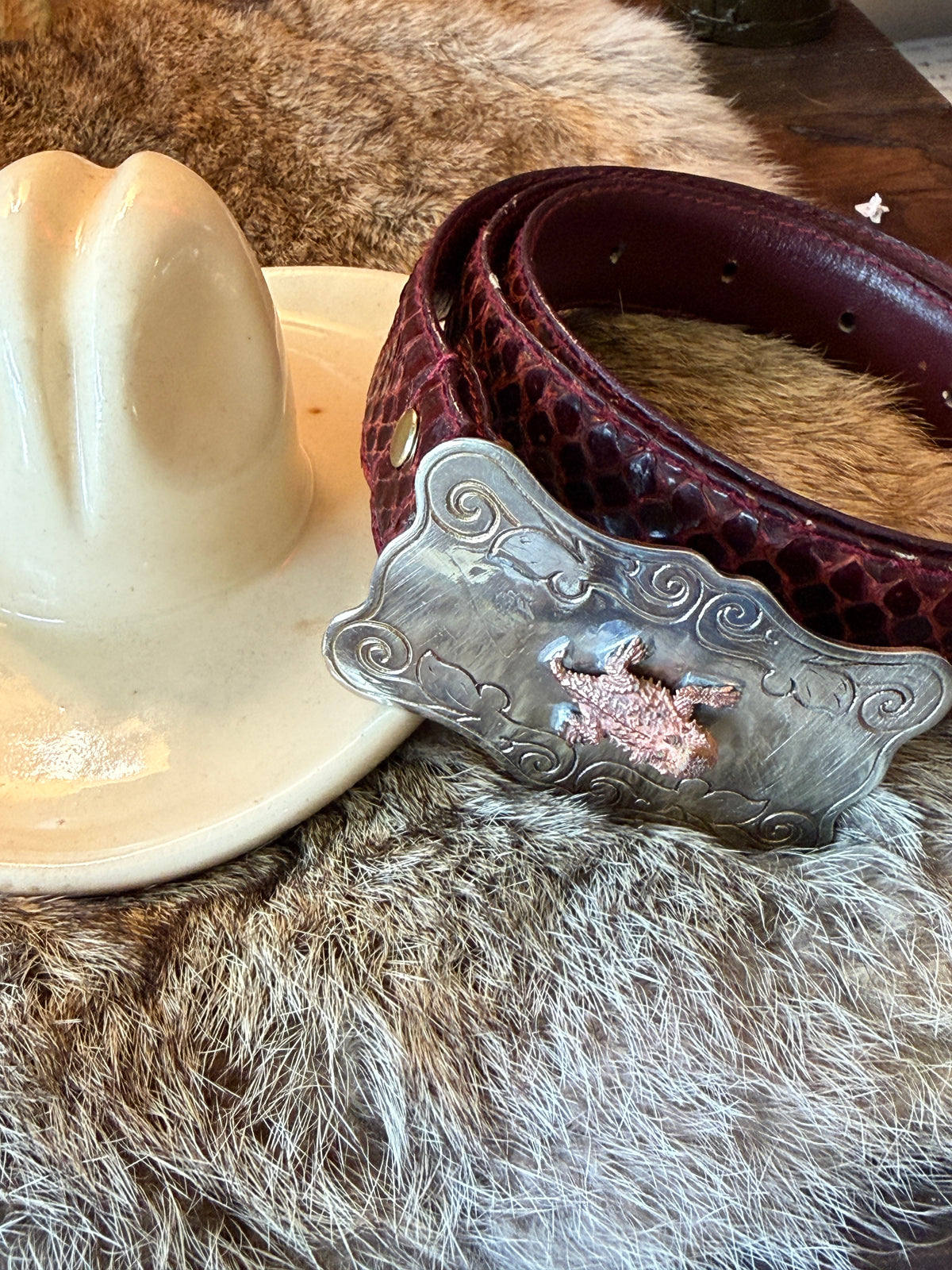 Horned Frog Belt Buckle