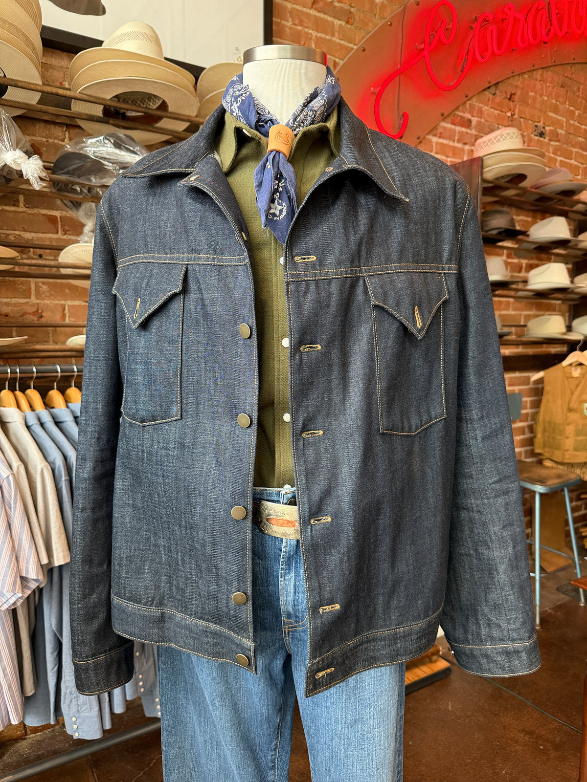 Jean Jacket with CHIEFFALO americana Detail