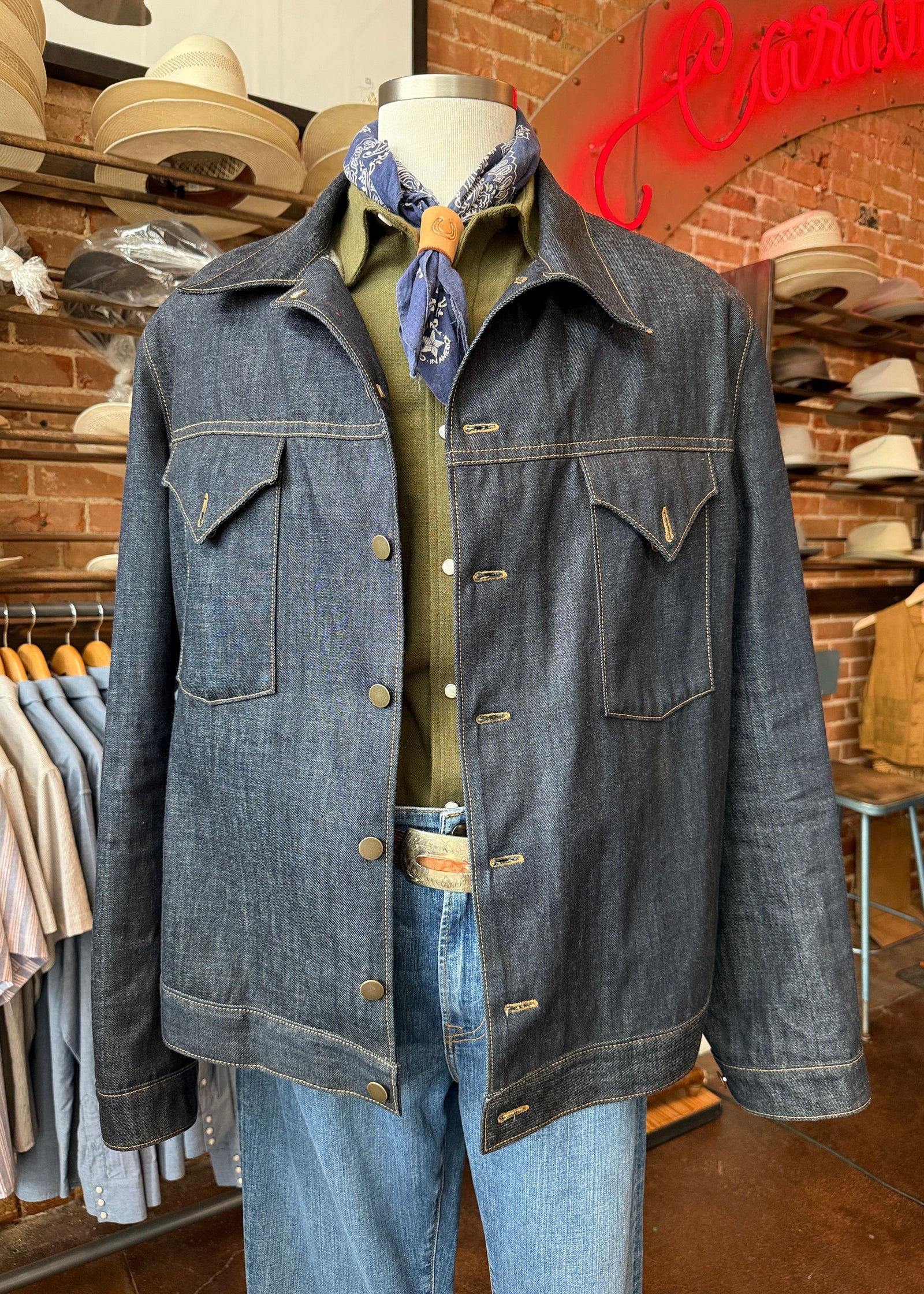 Jean Jacket with CHIEFFALO americana Detail