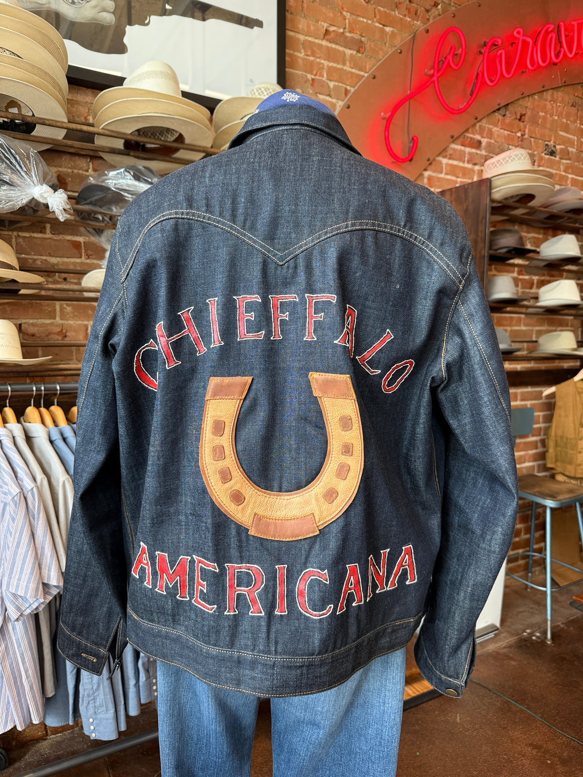 Jean Jacket with CHIEFFALO americana Detail