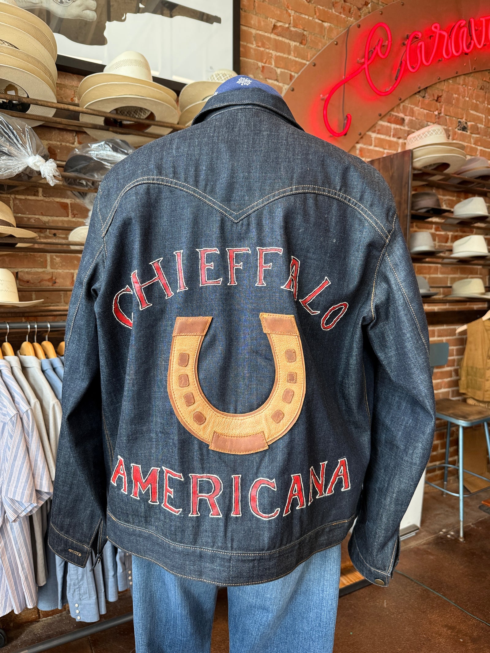 Jean Jacket with CHIEFFALO americana Detail