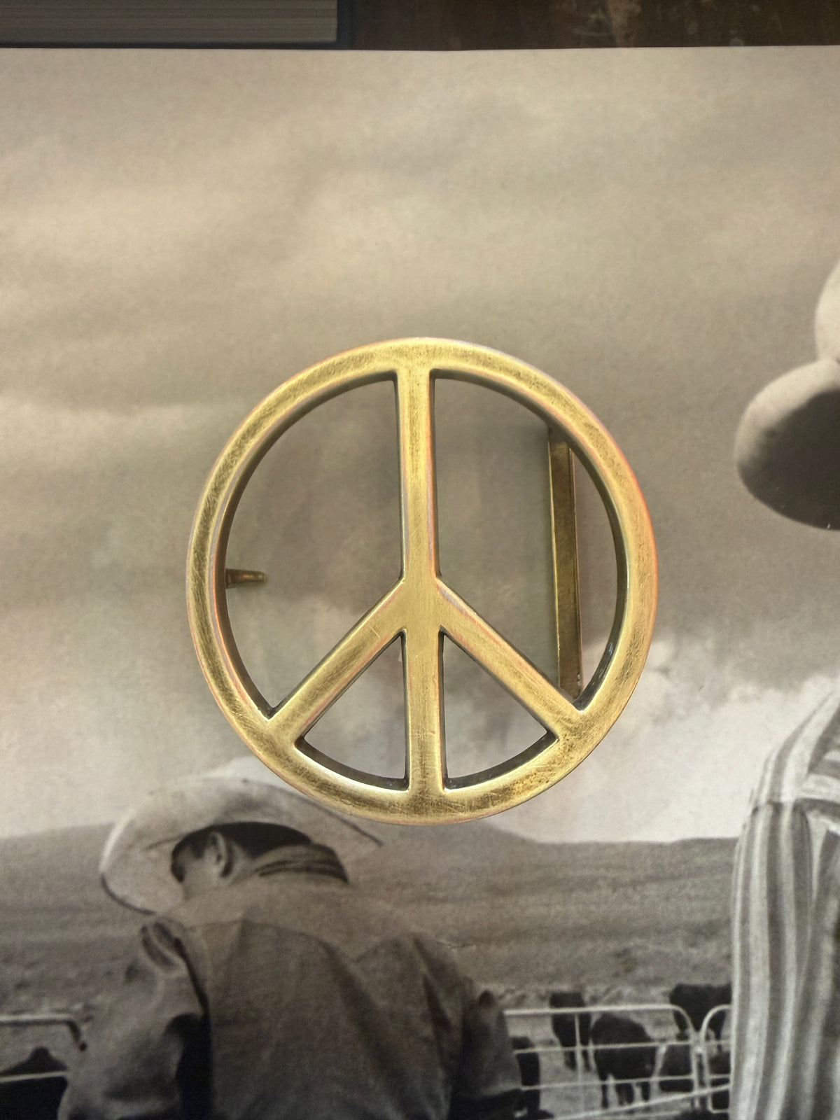 Peace Sign Belt Buckle