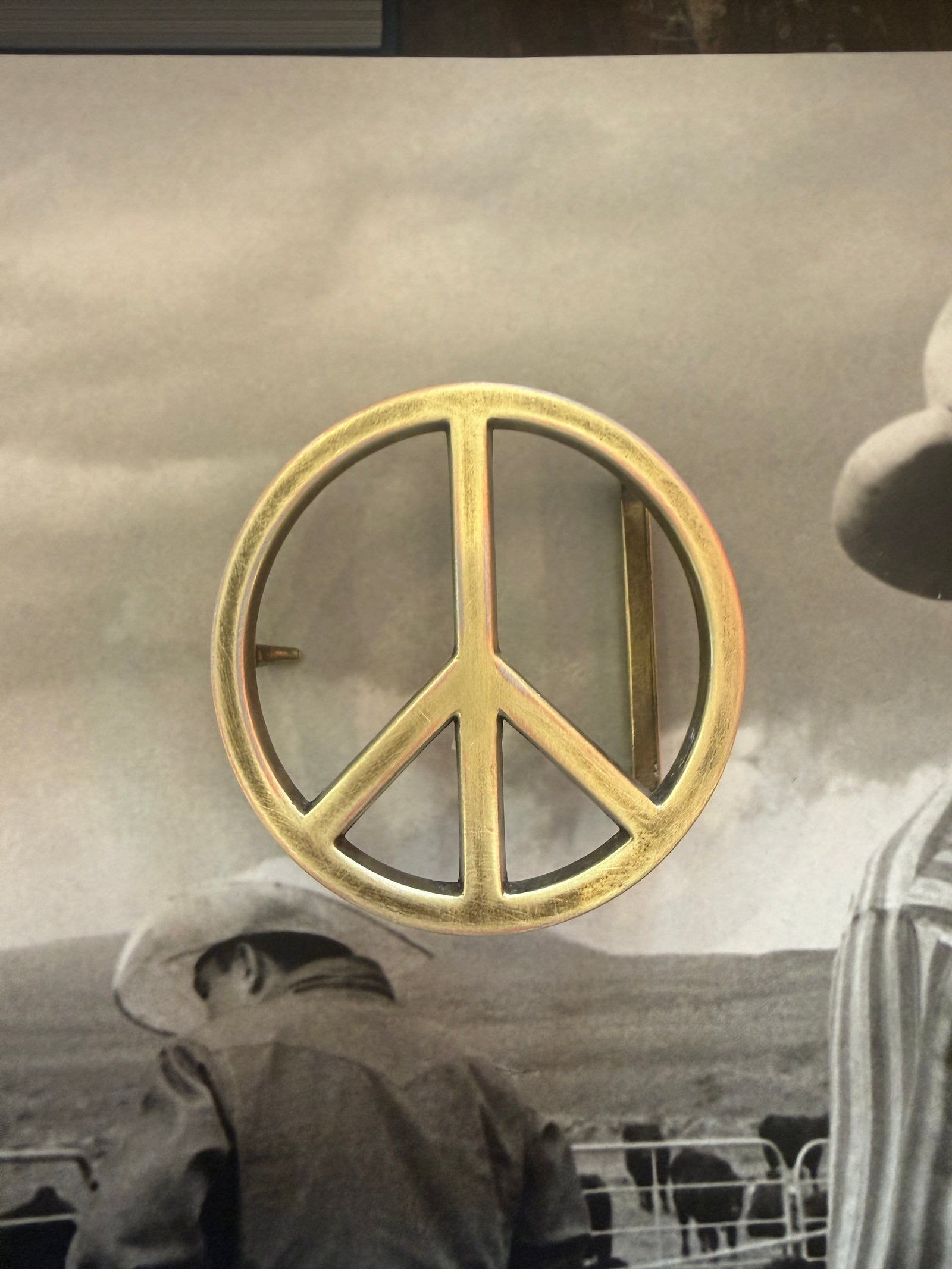 Peace Sign Belt Buckle