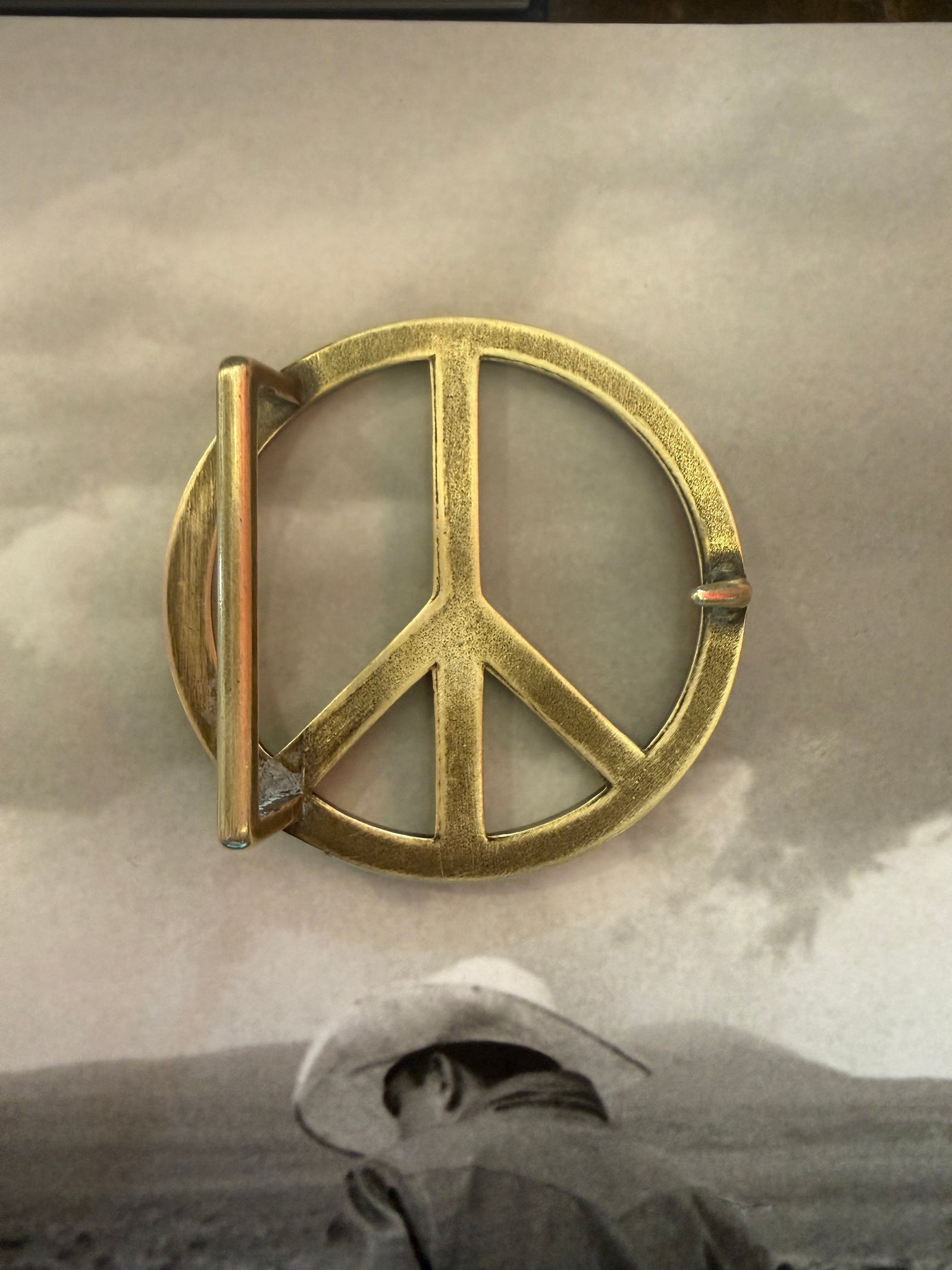 Peace Sign Belt Buckle