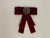 Red Velvet Bow Brooch with Embellishments
