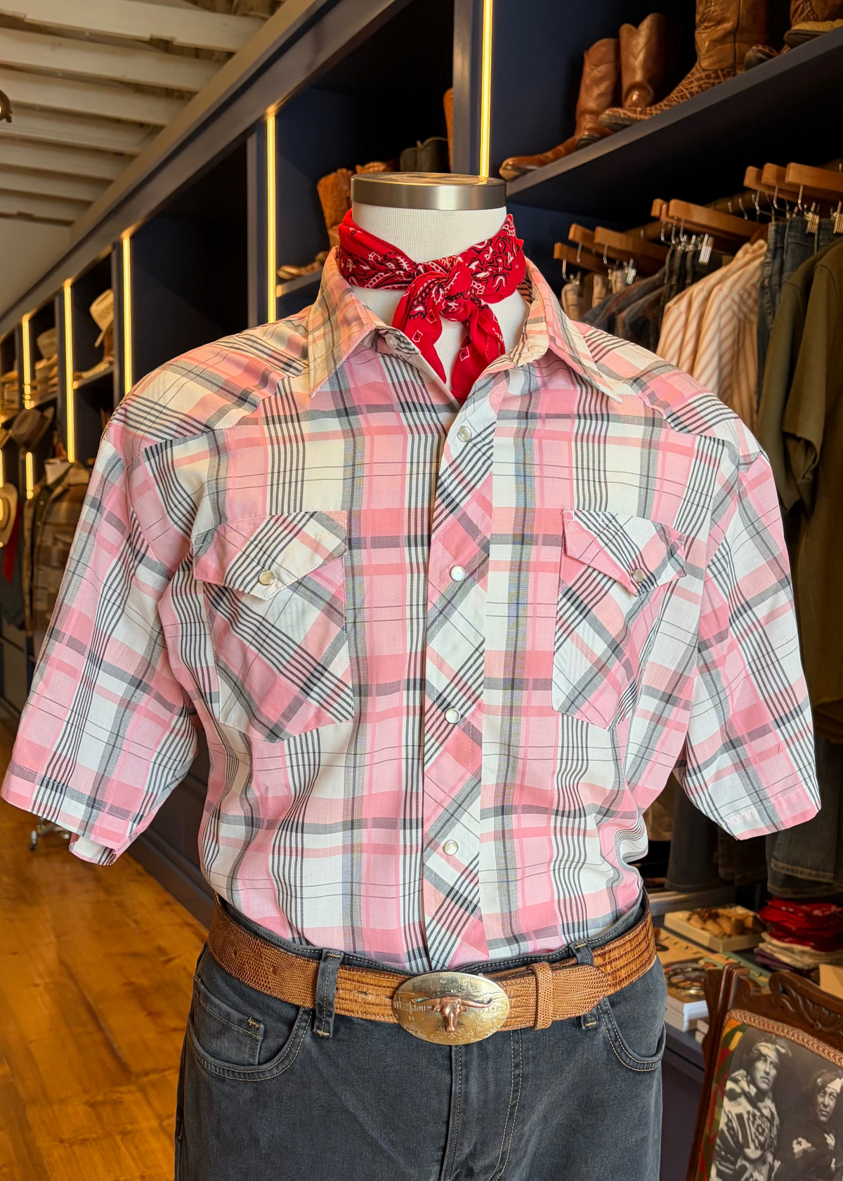 Plaid Madras Western Shirt
