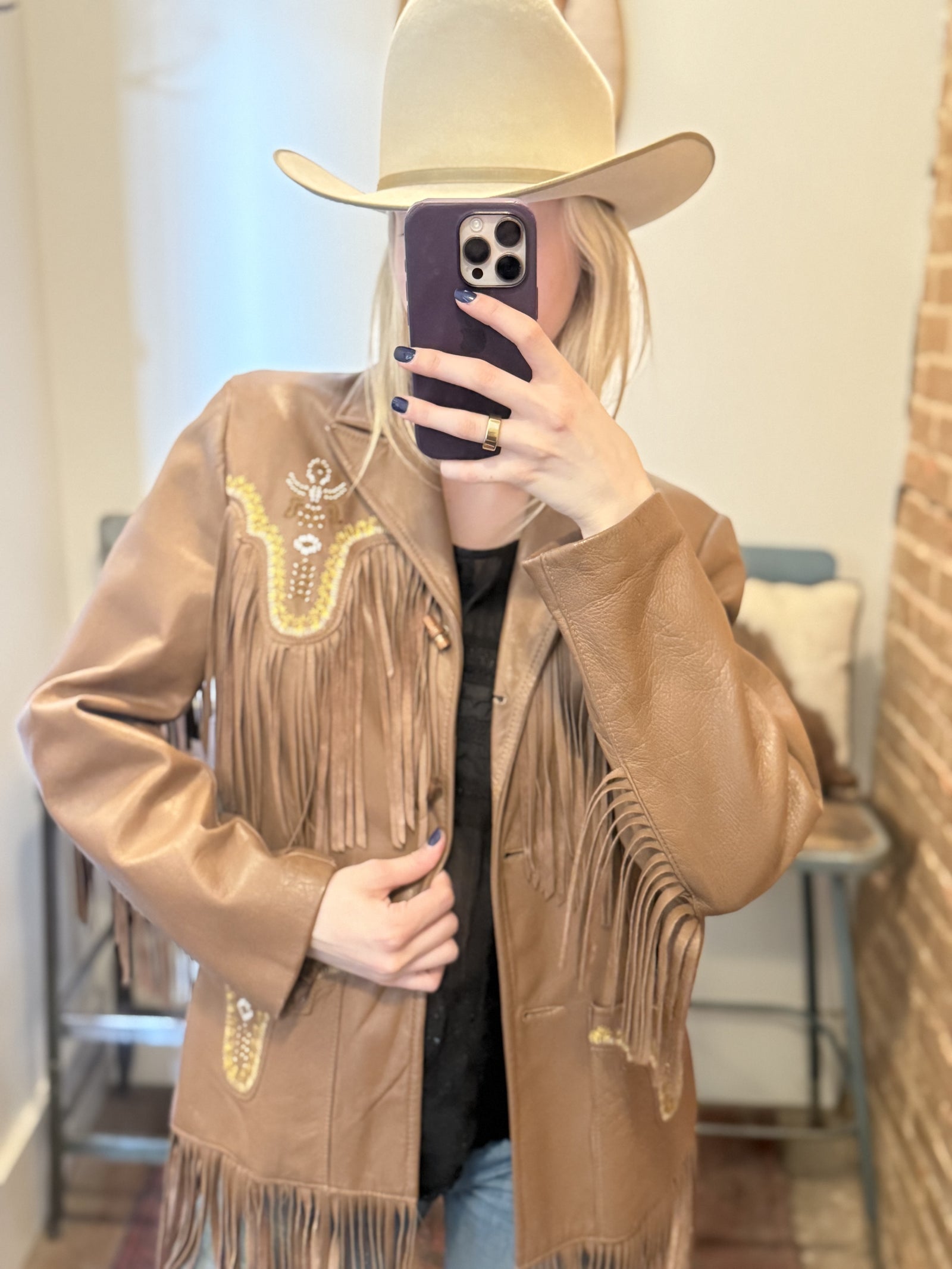 1960's Pioneer Wear Beaded Fringe Jacket