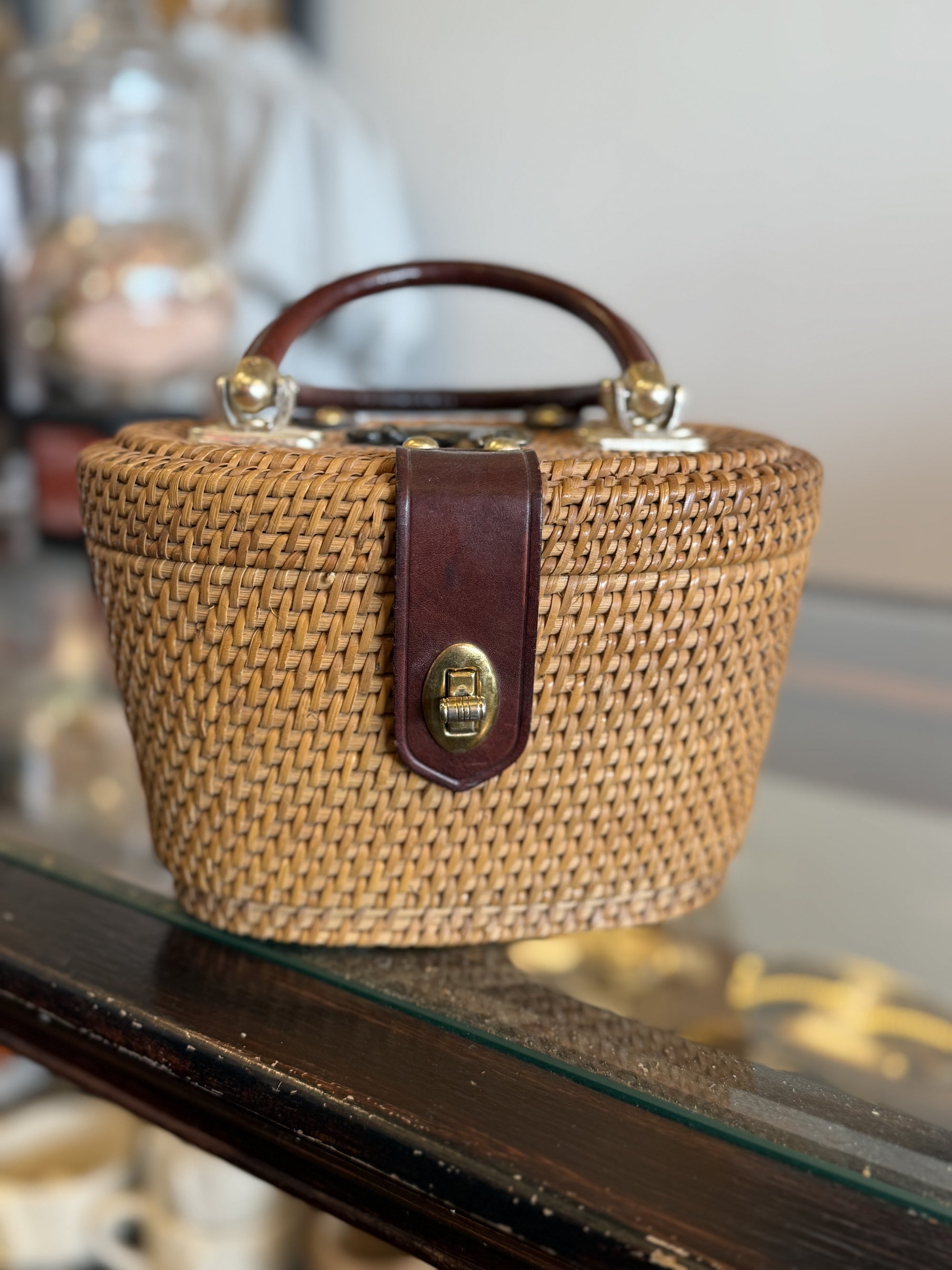 Vintage Woven Basket Purse