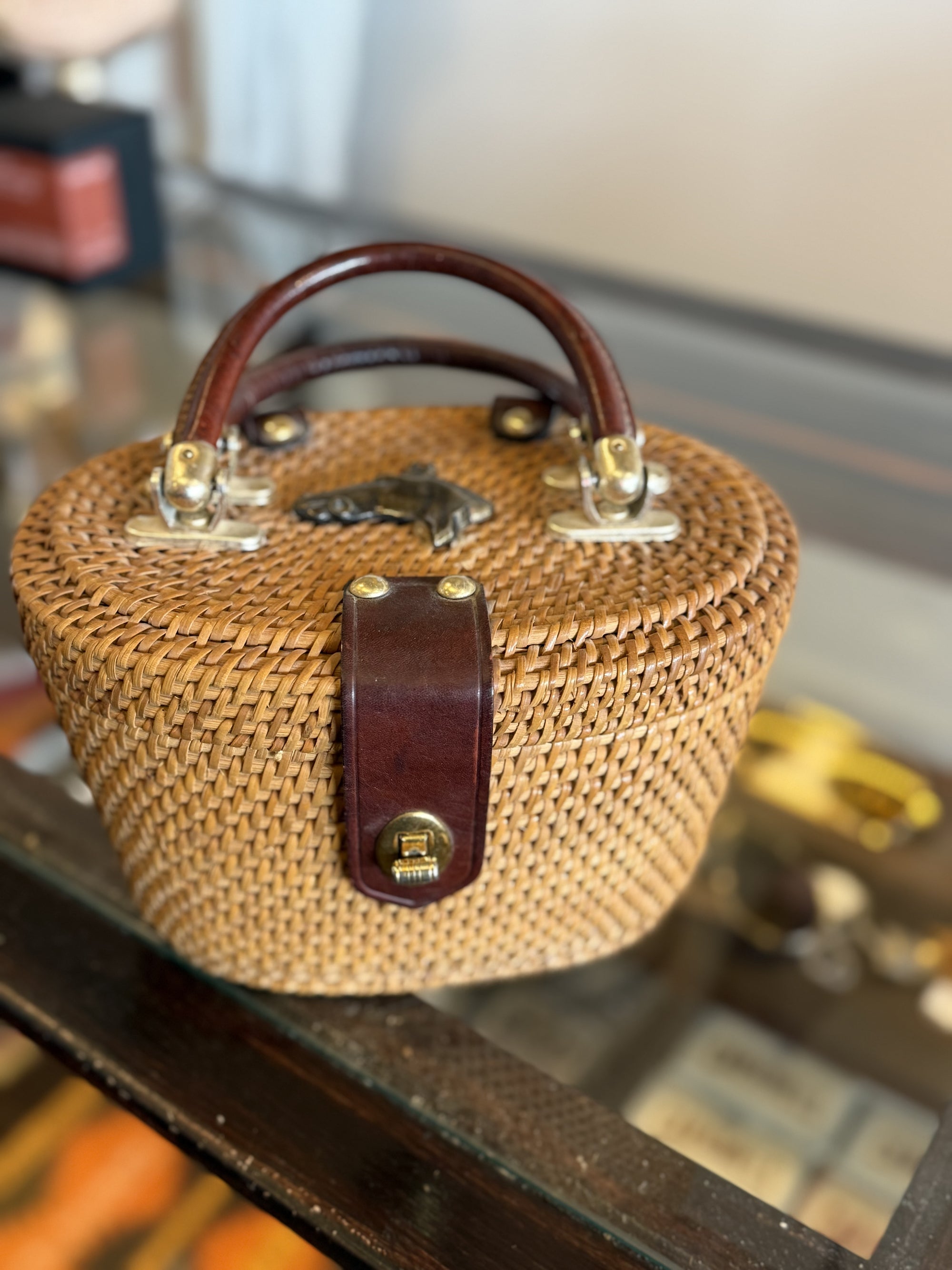 Vintage Woven Basket Purse