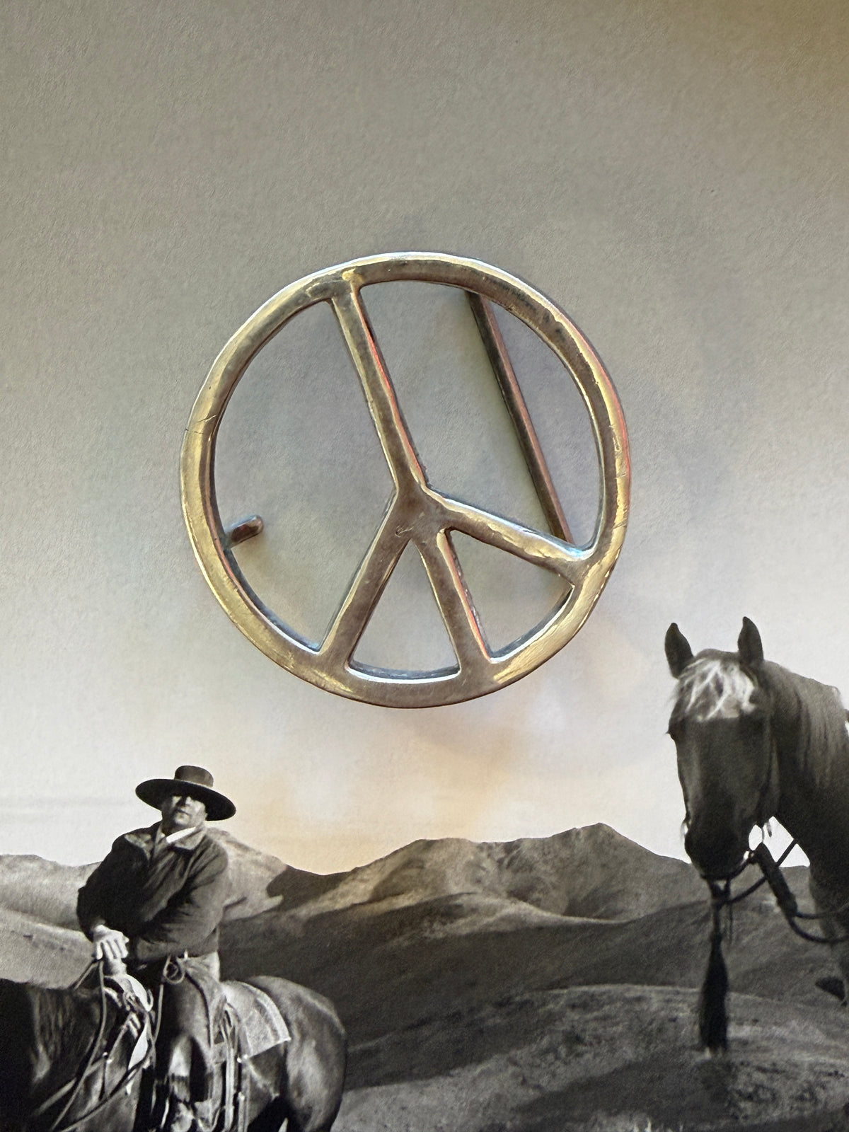 Peace Sign Belt Buckle
