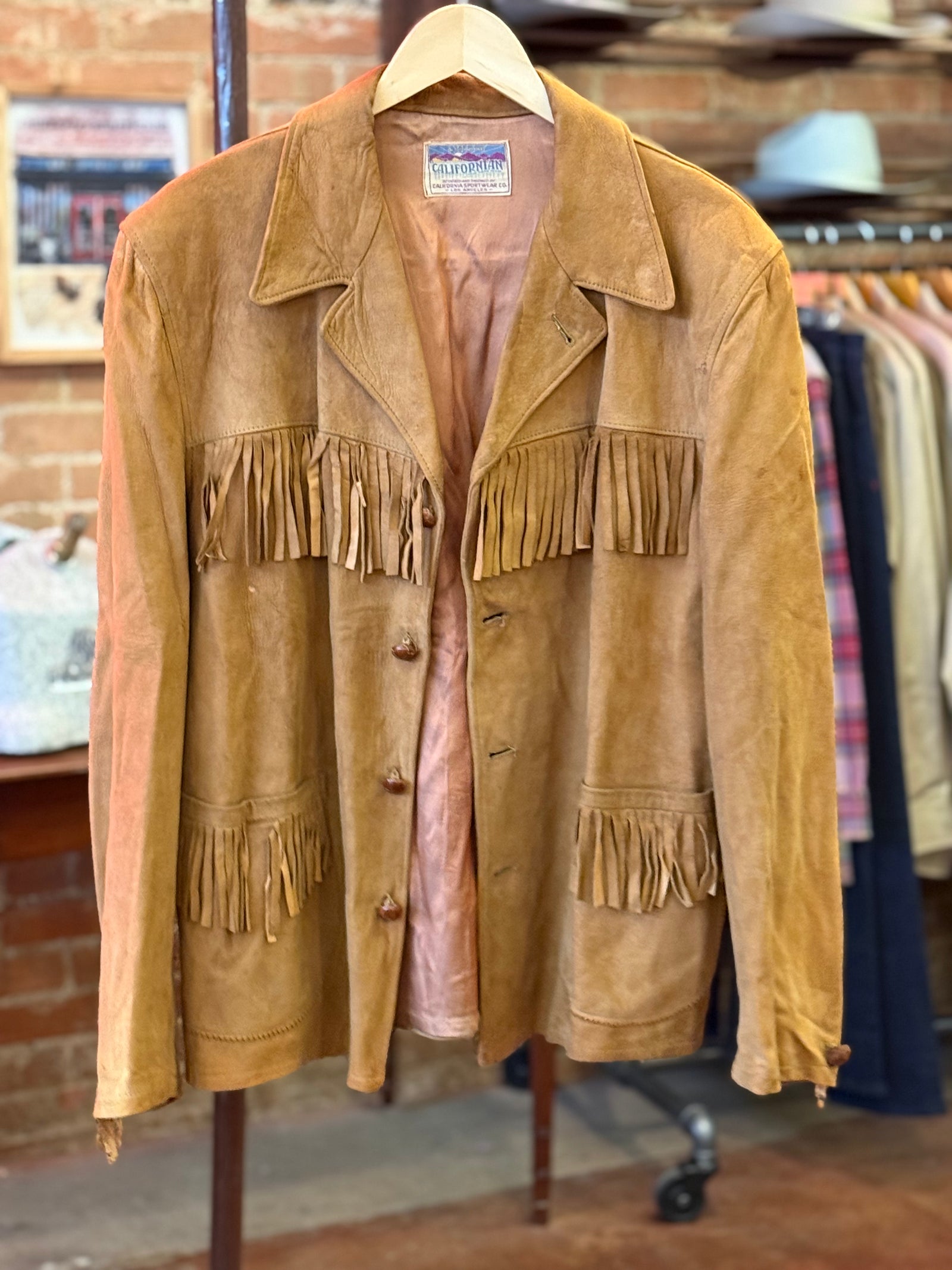 Vintage California Sports Wear Fringe Jacket