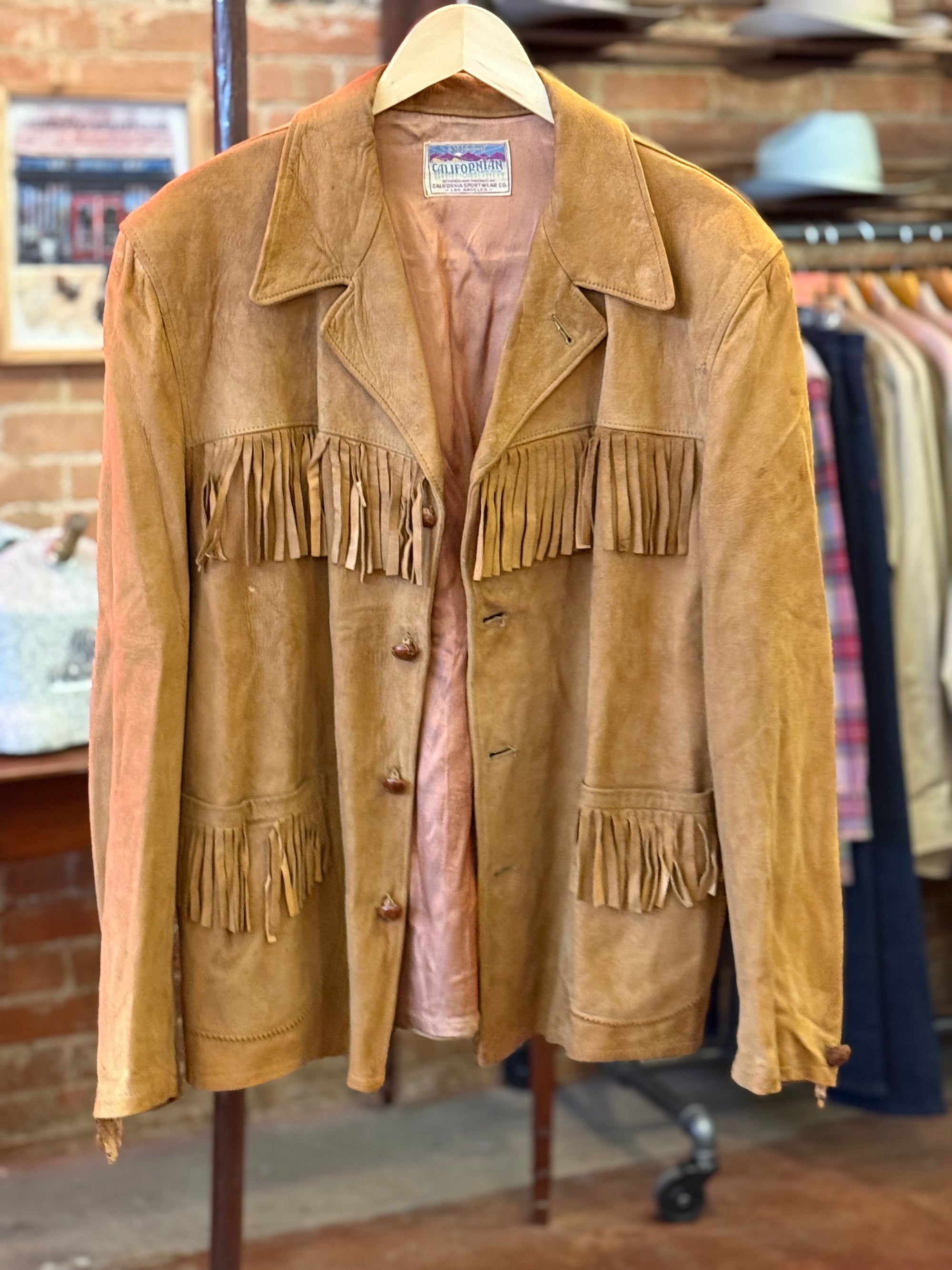 Vintage California Sports Wear Fringe Jacket