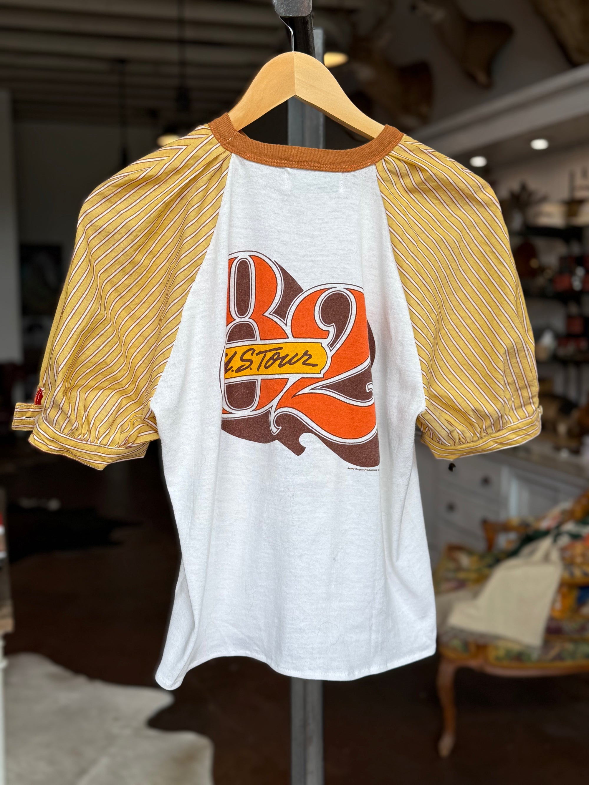 Vintage Reworked Kenny Tee with Striped Sleeves