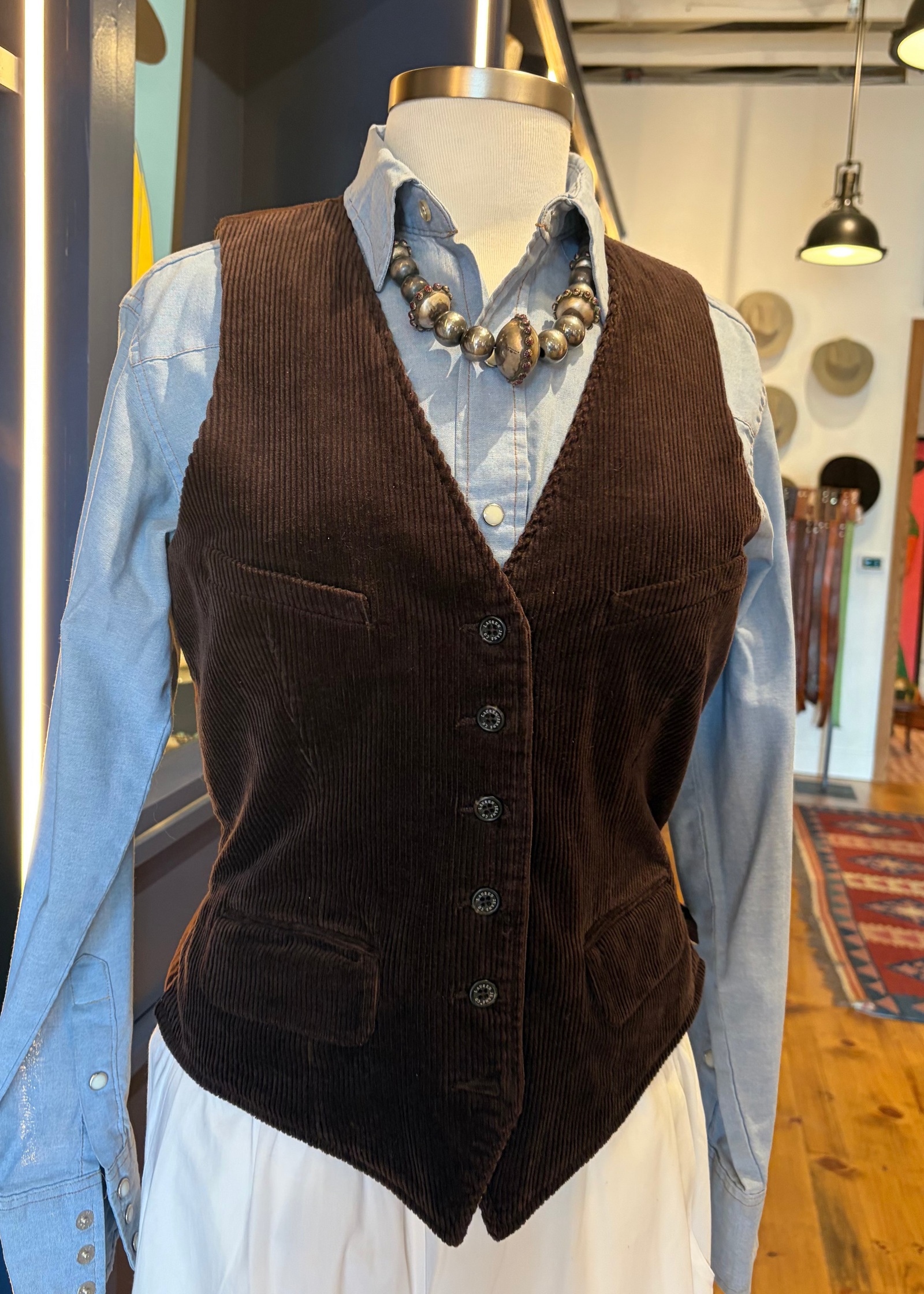 Women's Corduroy Vest - Lauren Jeans Co.