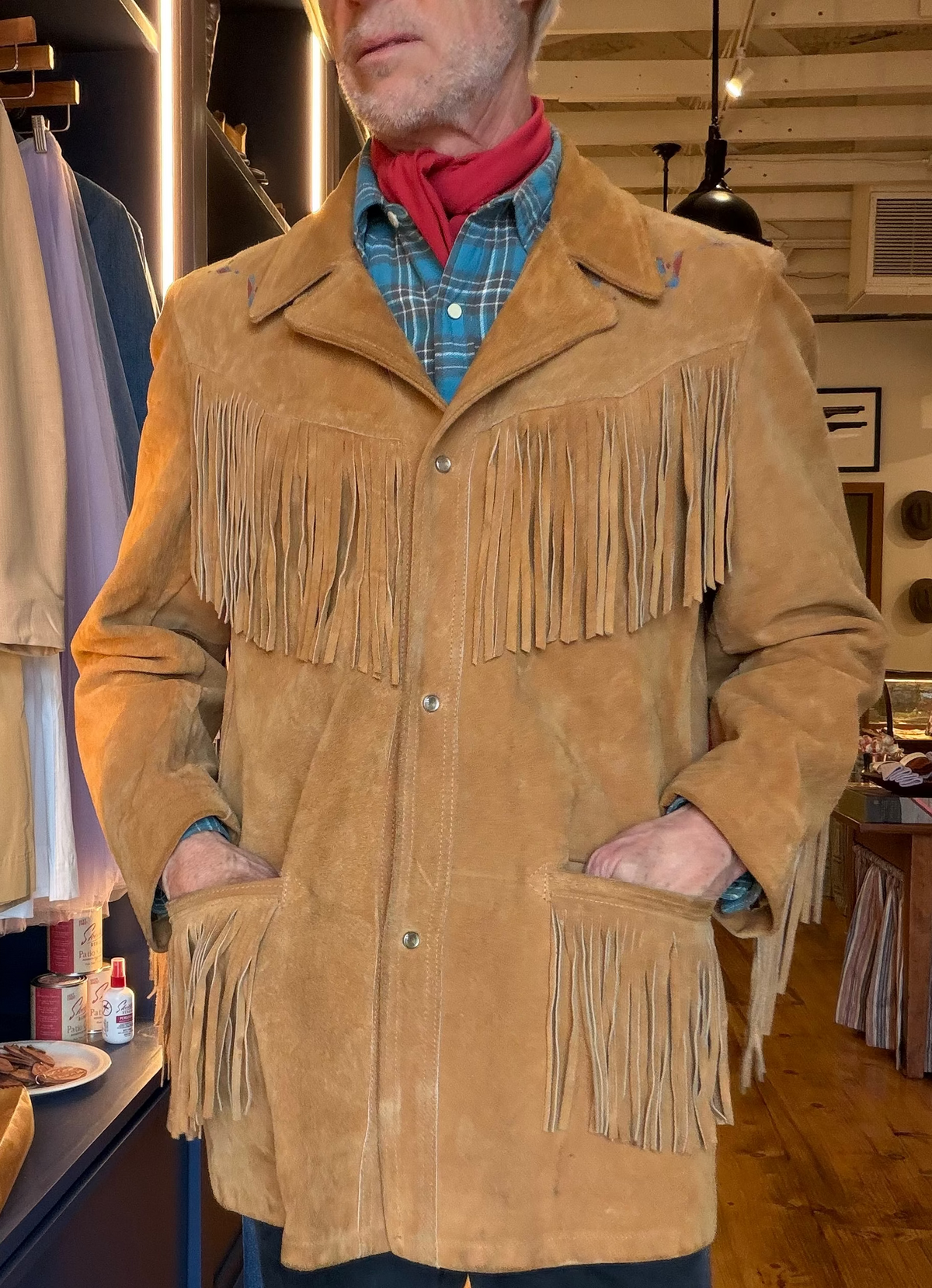 Suede Western Style Fringe Jacket