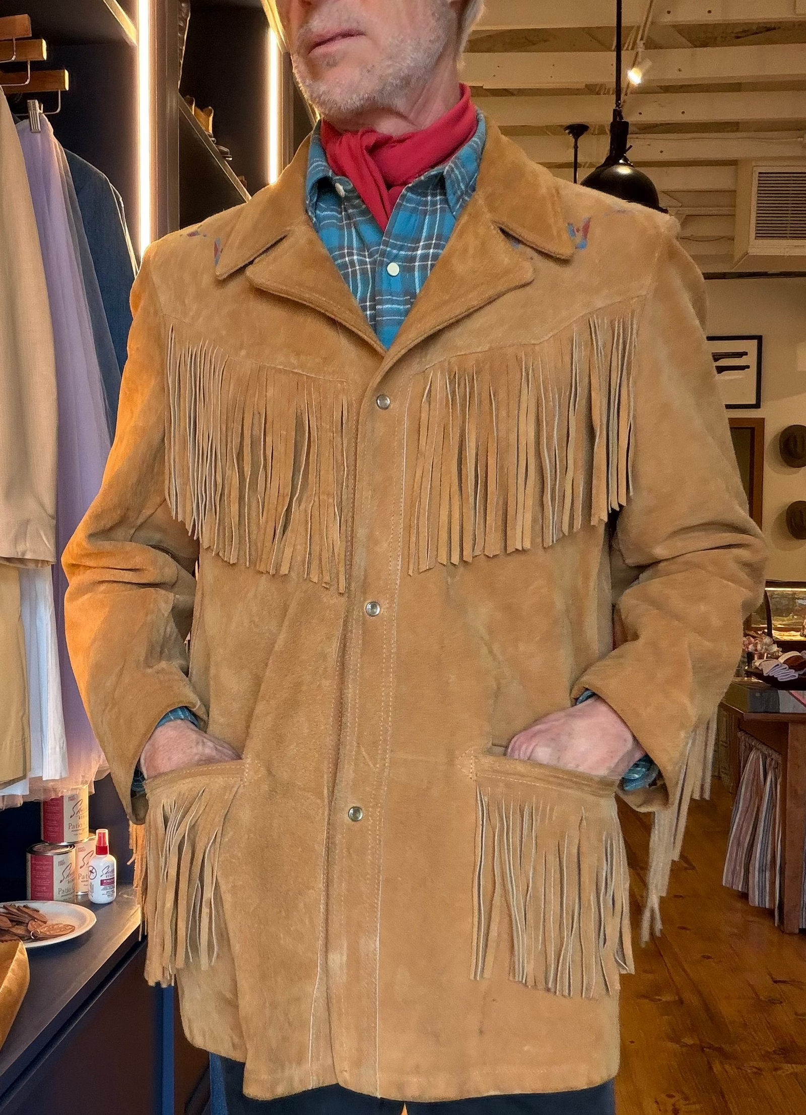 Suede Western Style Fringe Jacket