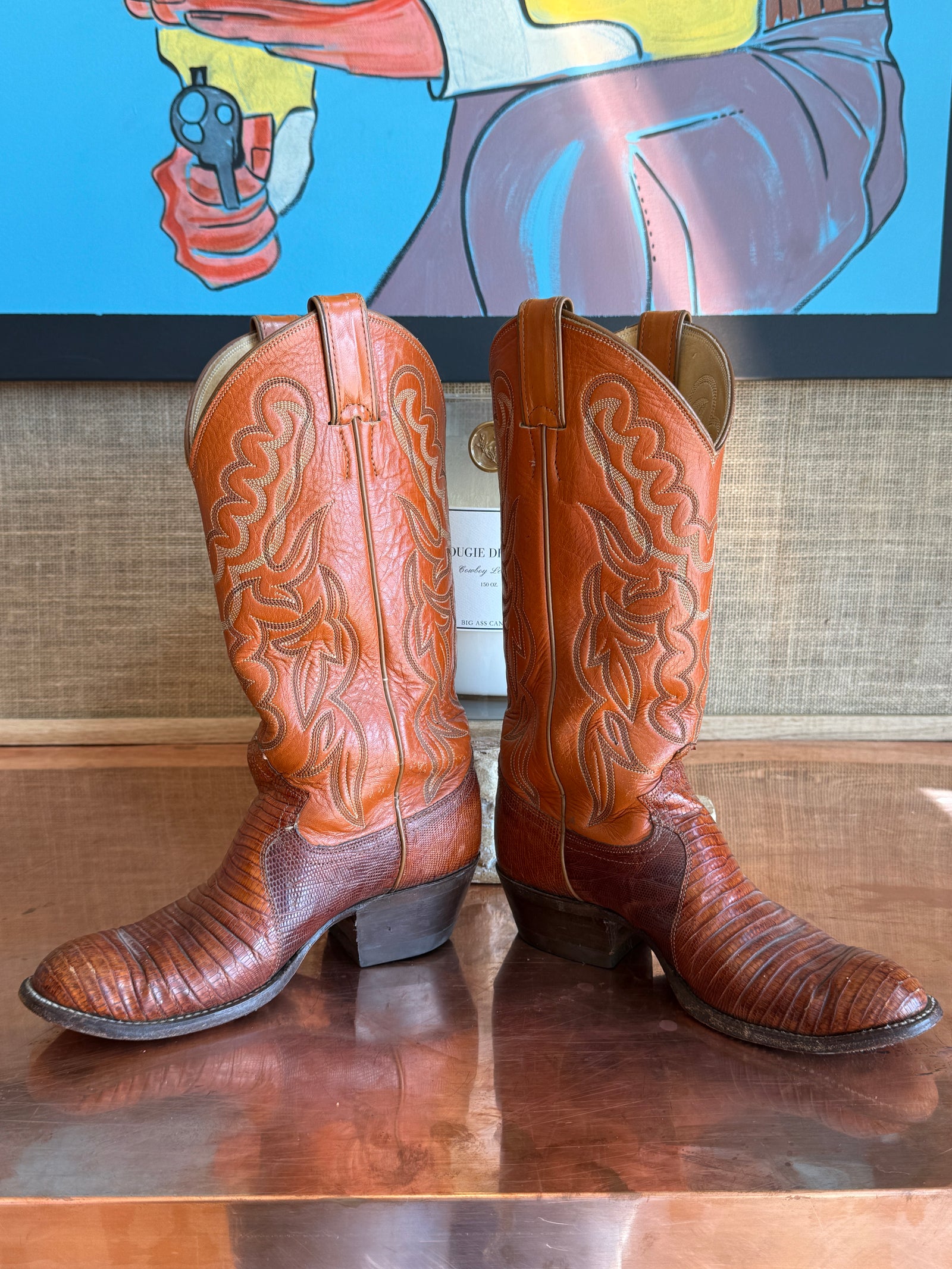 Justin Lizard Cowgirl Boots