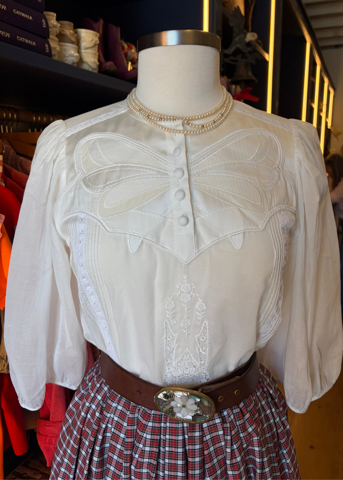 Coach 1941 White Cotton Voile Blouse