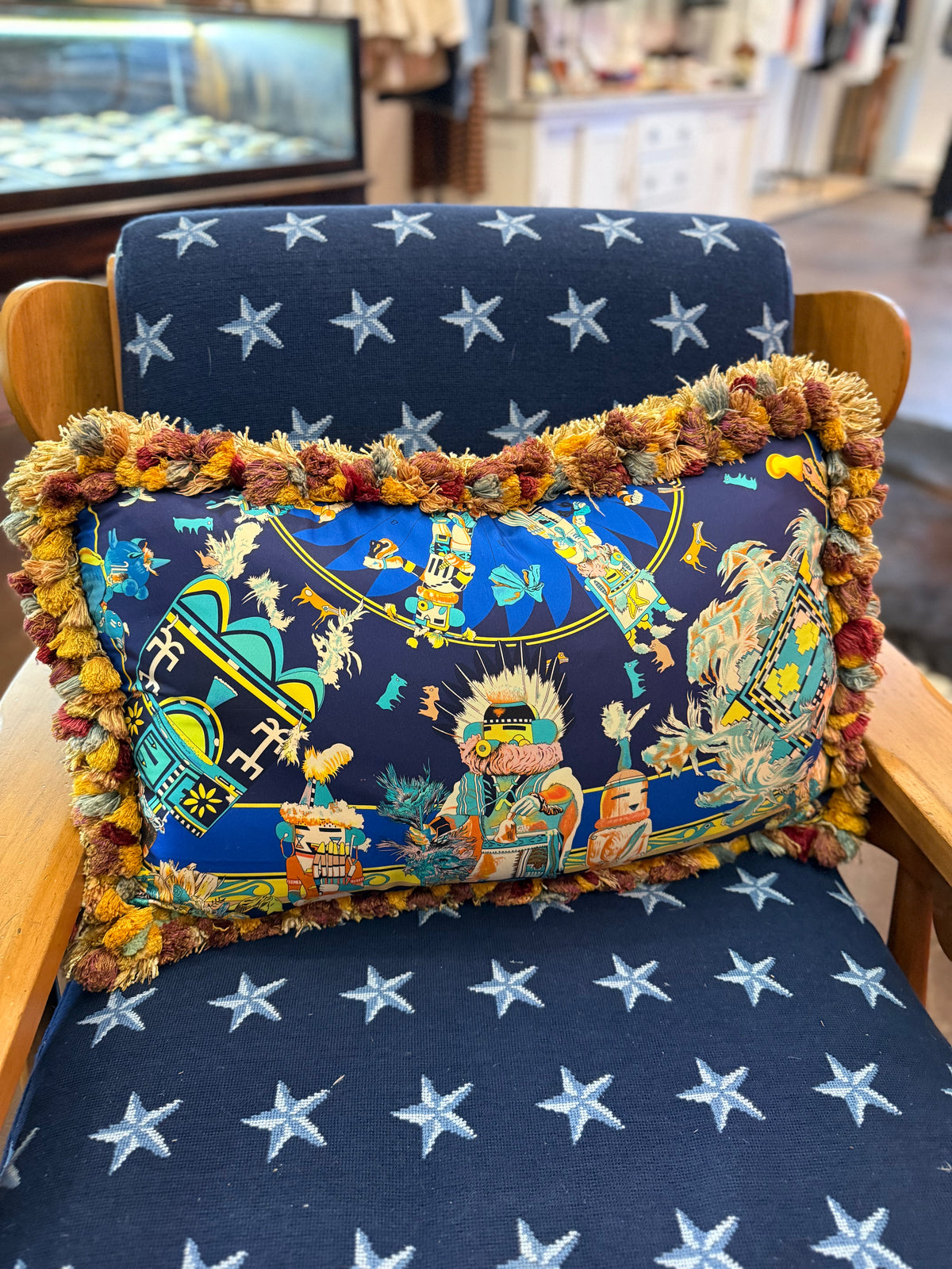 Hermes Blue Kachina Pillow