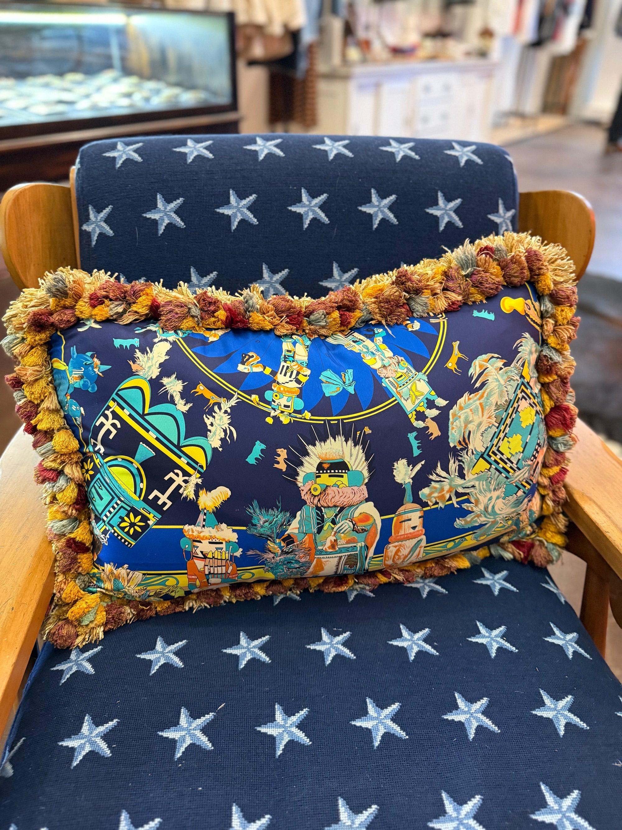 Hermes Blue Kachina Pillow