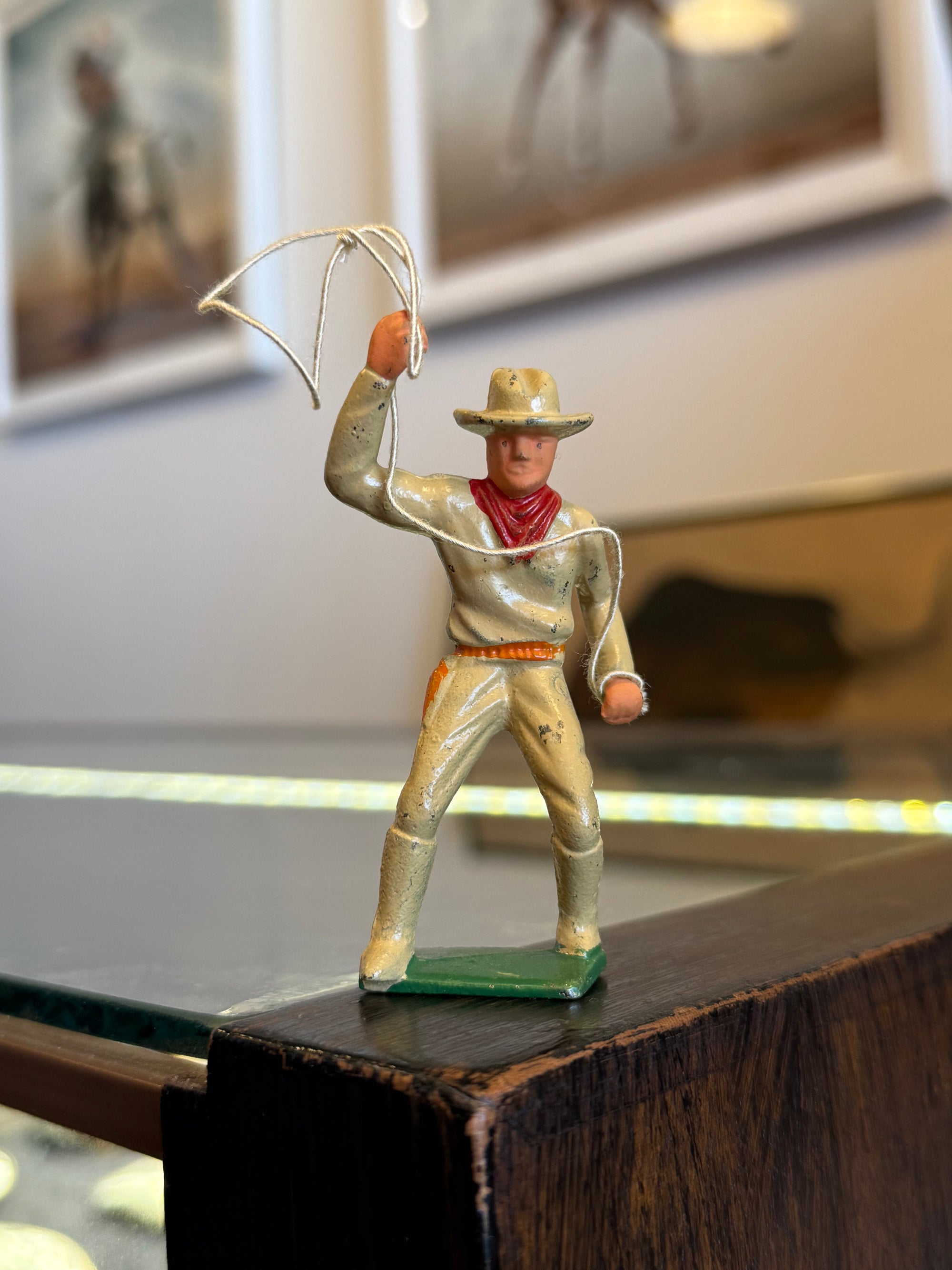 Cast Iron Dimestone Cowboy Figure