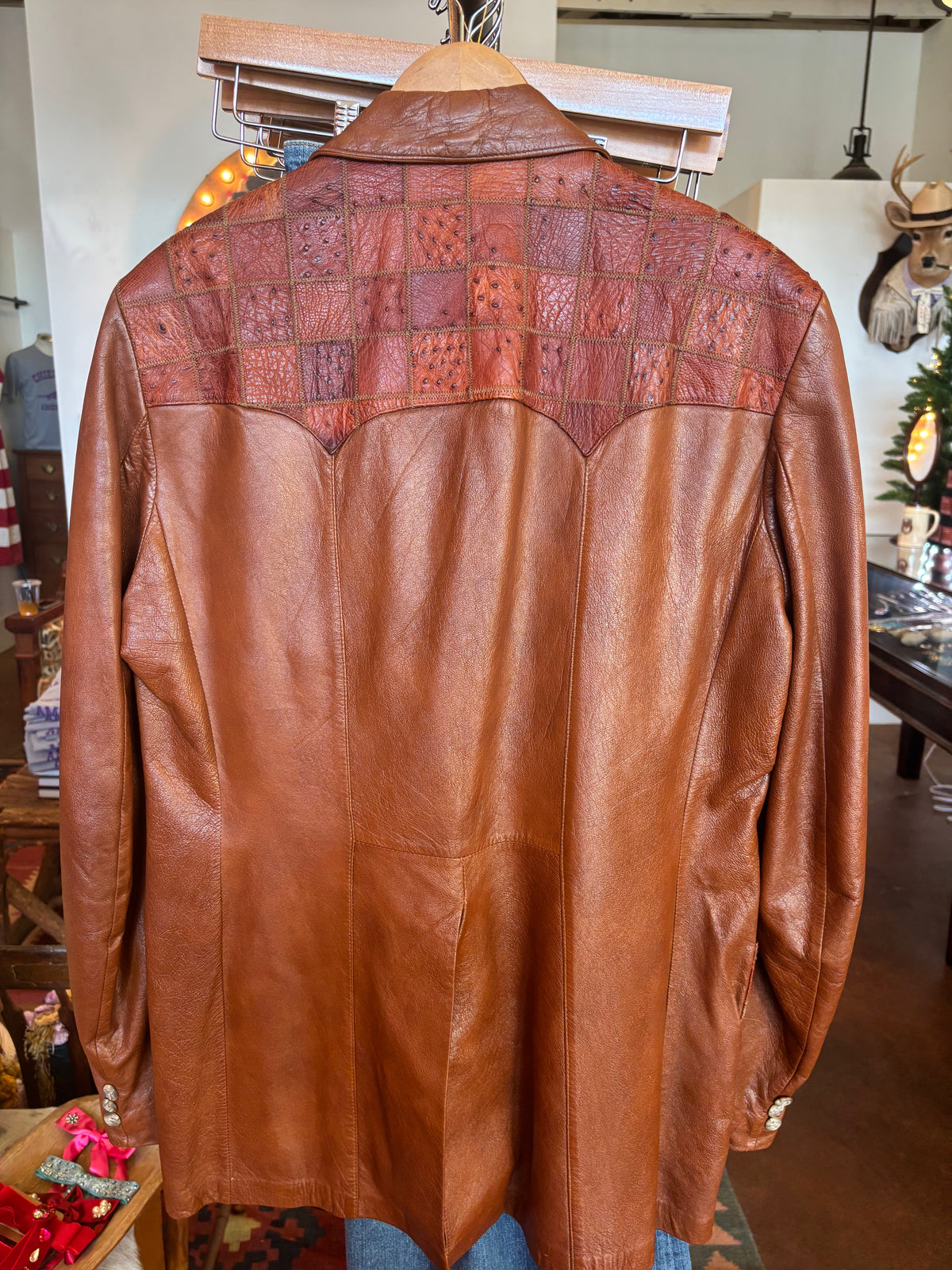 Ostrich and Calfskin Blazer