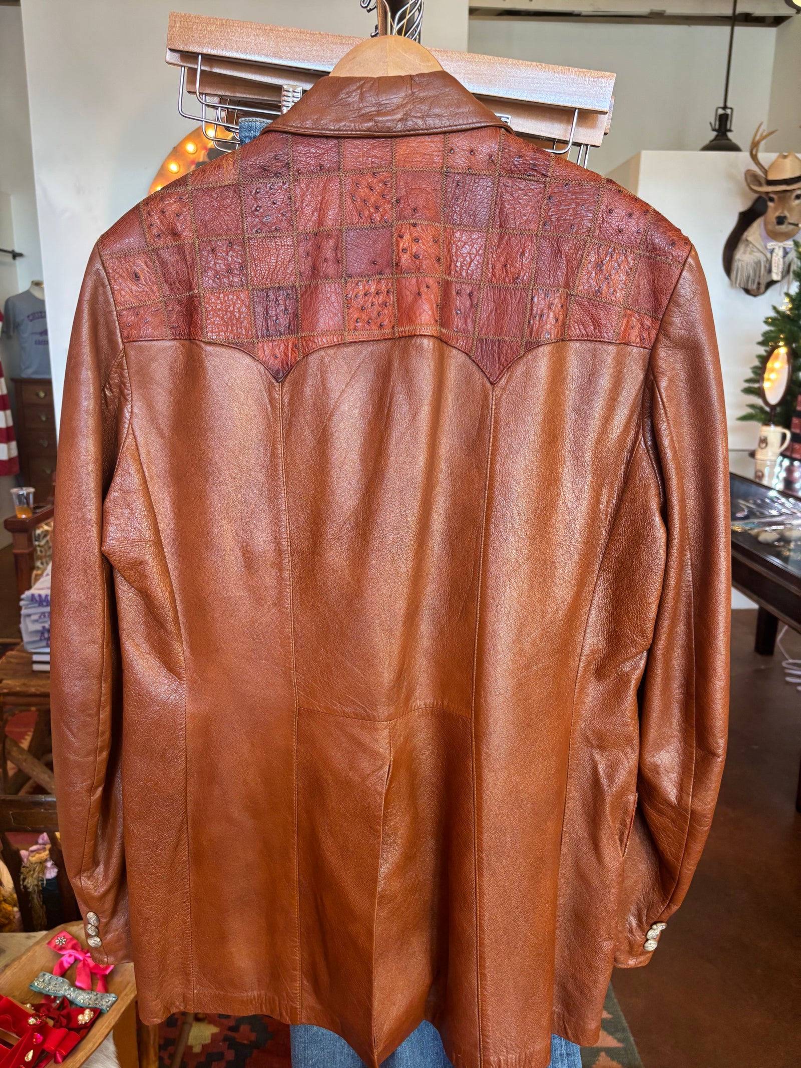 Ostrich and Calfskin Blazer