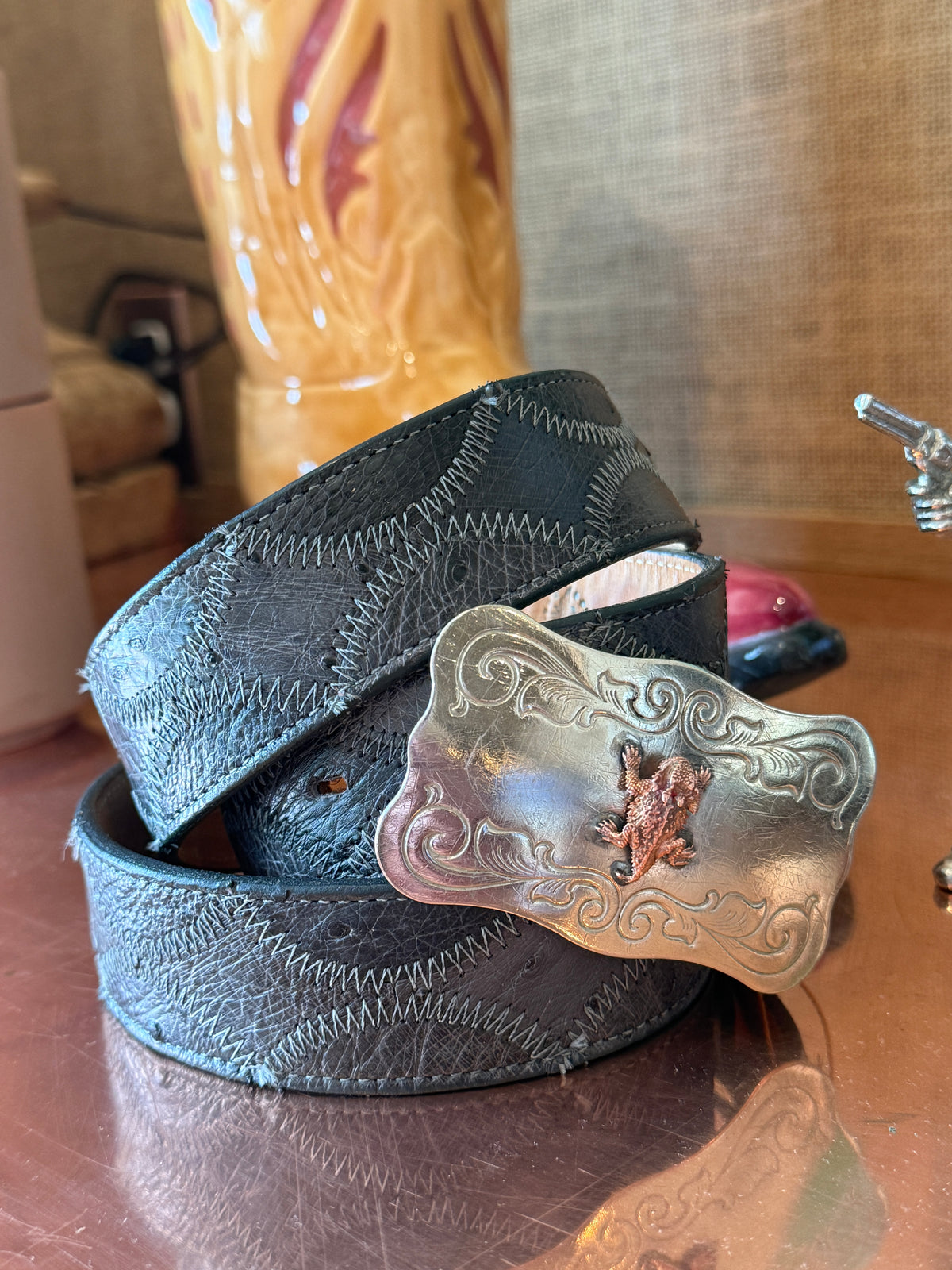Horned Frog Belt Buckle