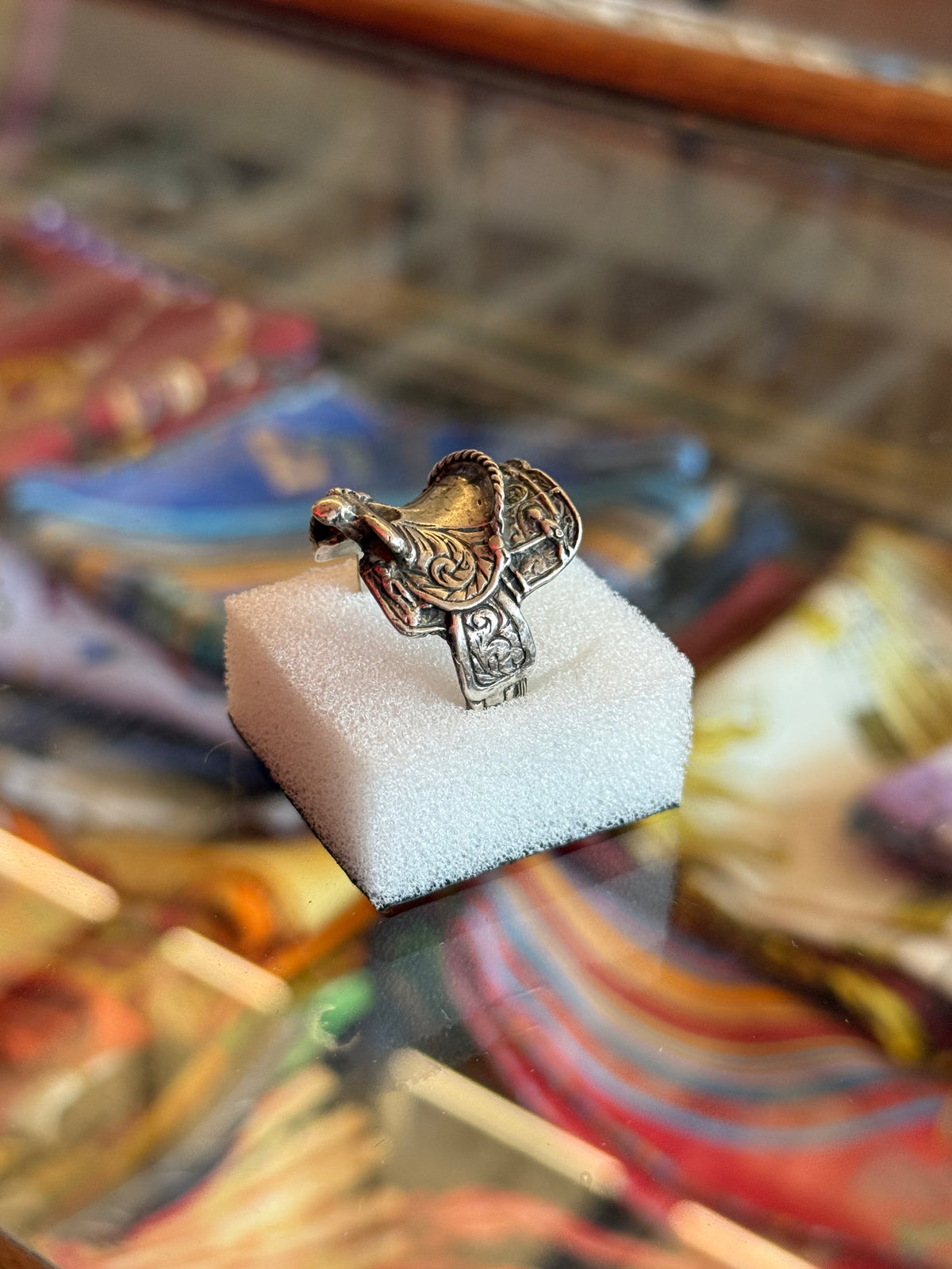 Vintage Sterling Saddle Ring