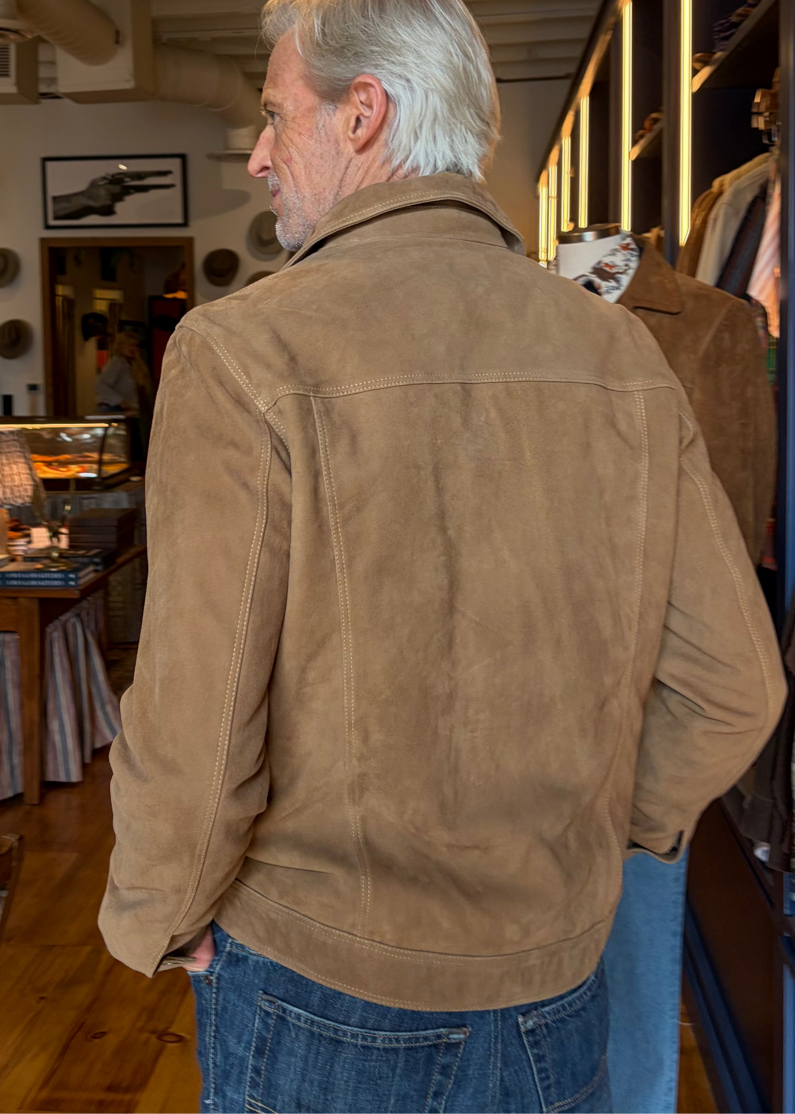 Suede Trucker Jacket