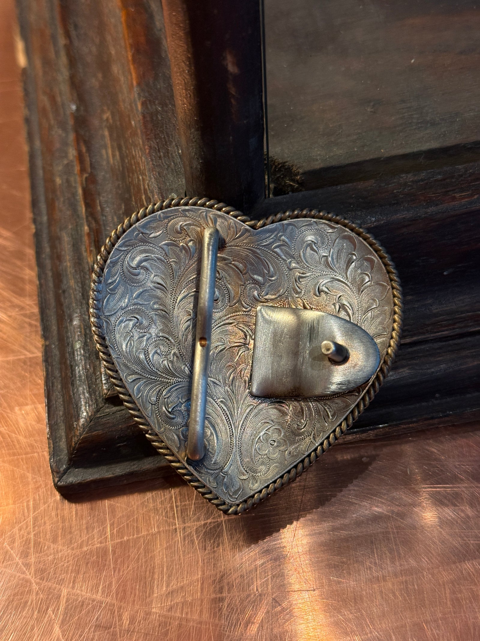 Longhorn Heart Belt Buckle