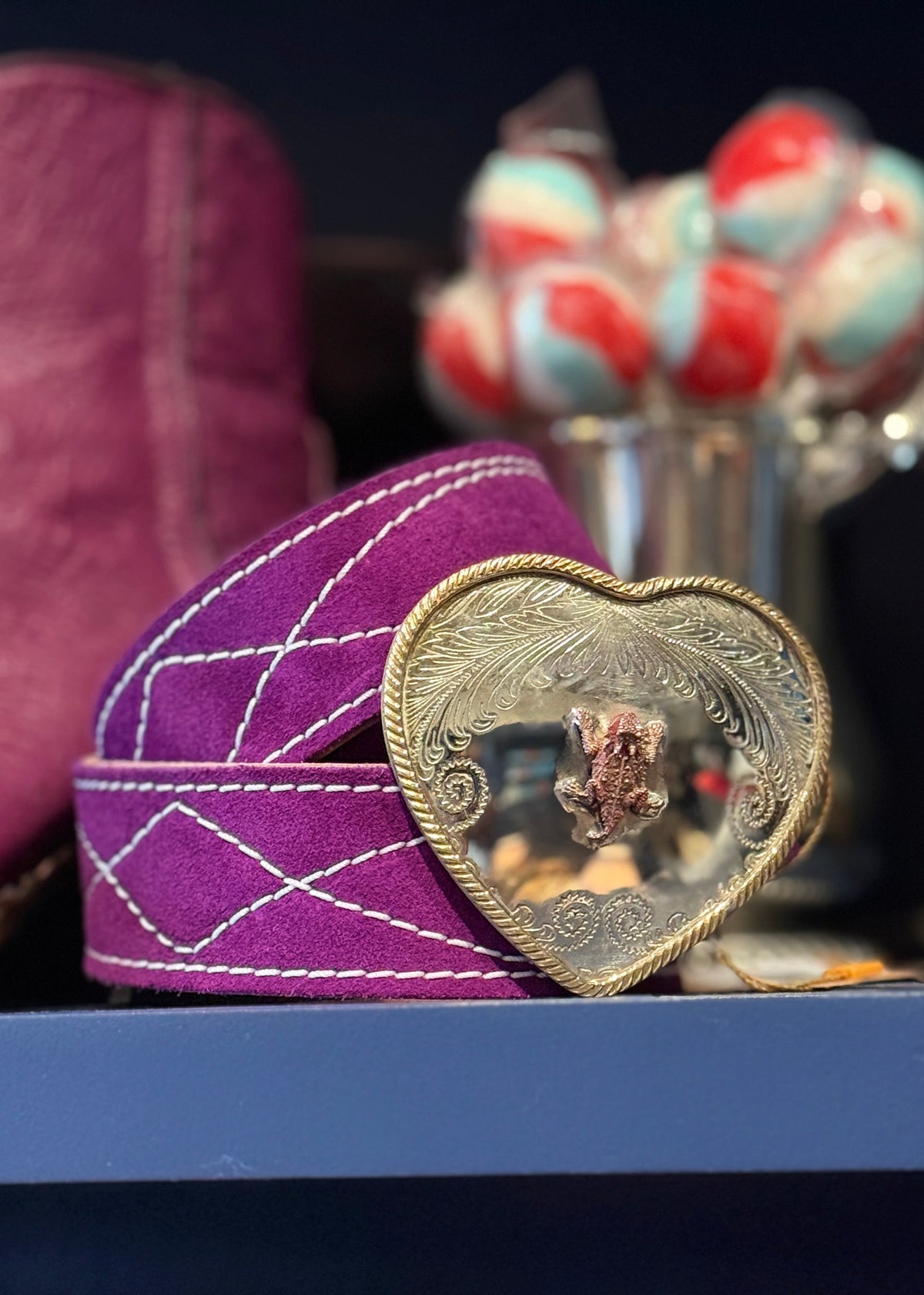 Horned Frog Heart Belt Buckle