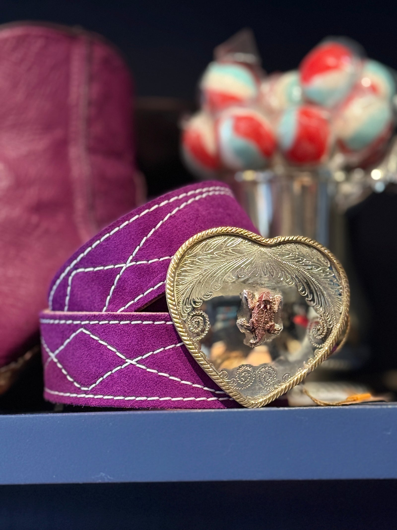 Horned Frog Heart Belt Buckle
