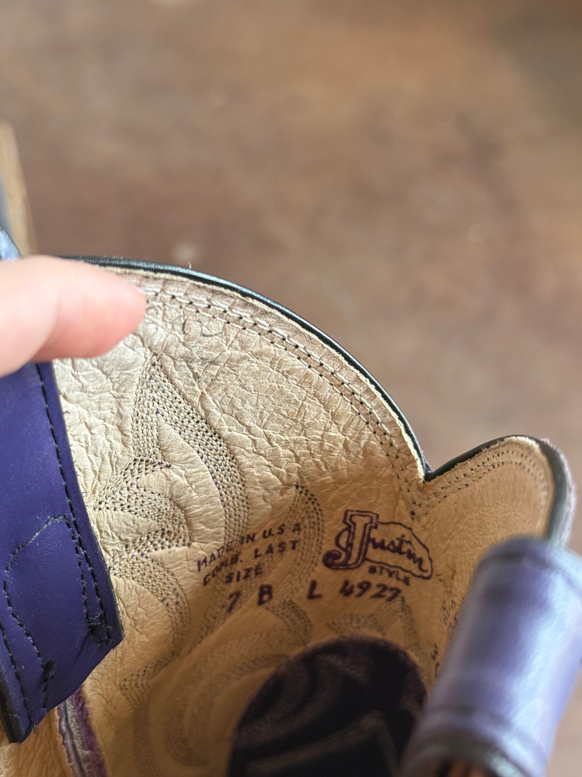 Vintage Purple Justin Boots