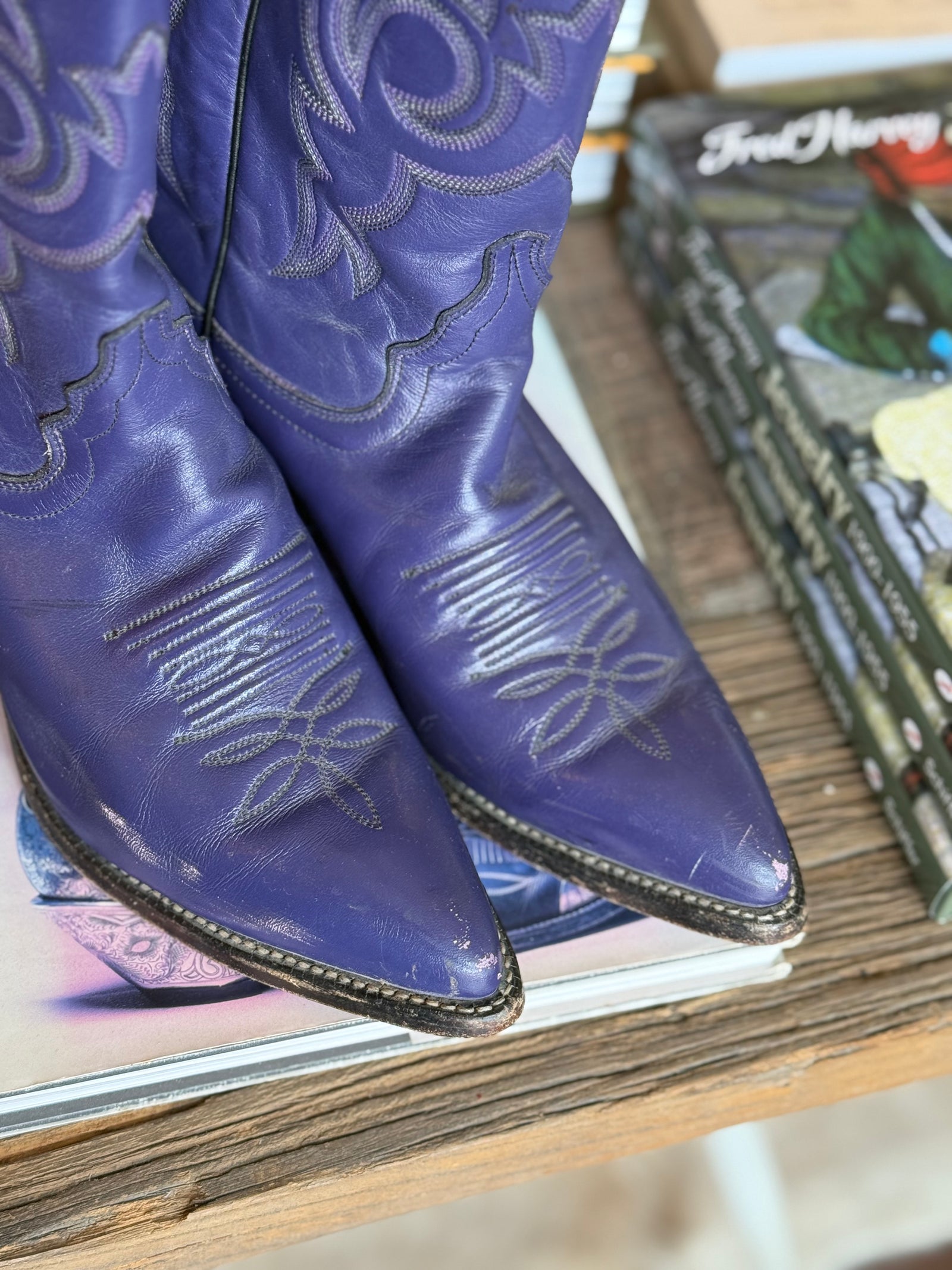 Vintage Purple Justin Boots
