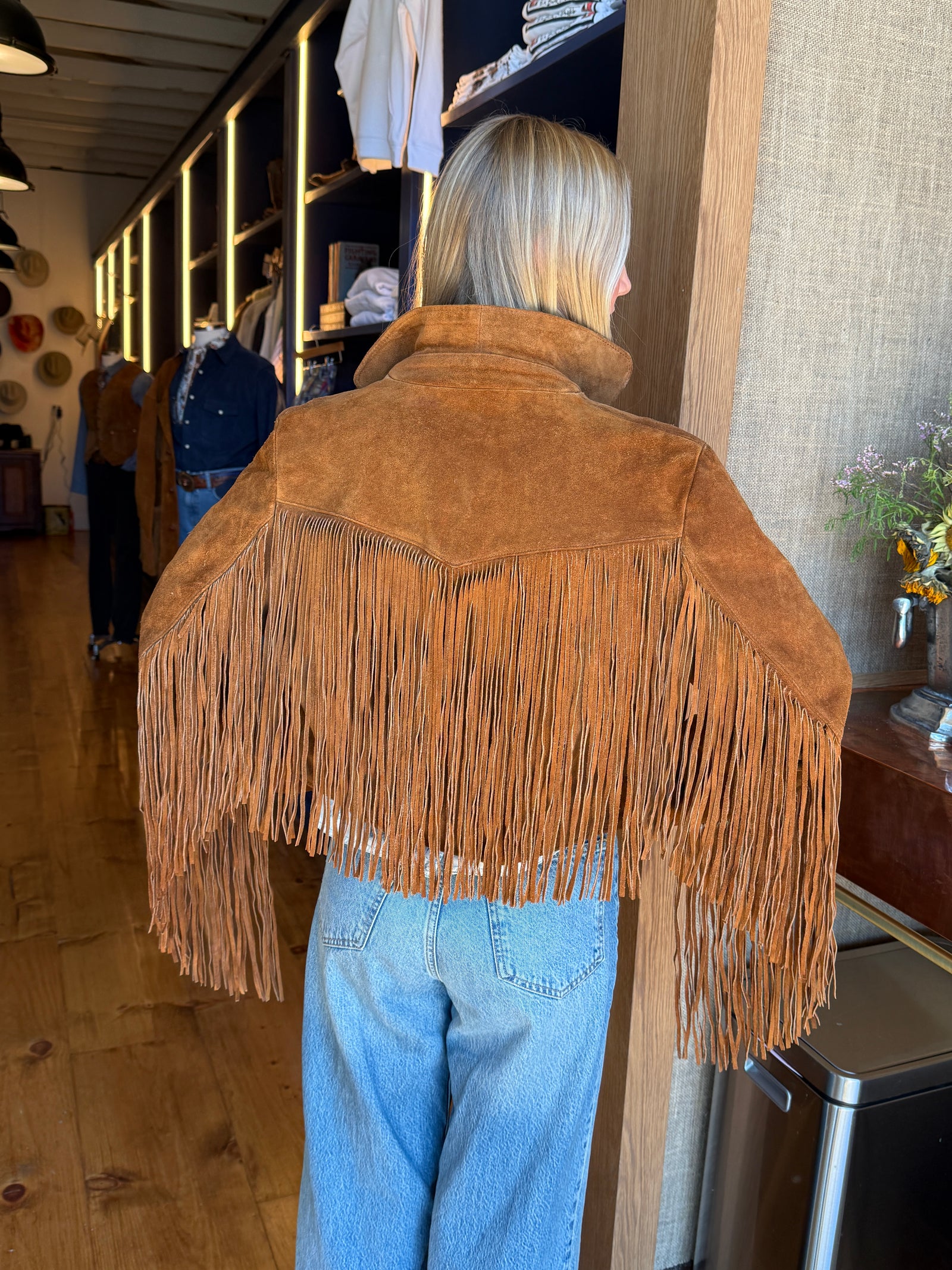 Women's Cropped Fringe Jacket
