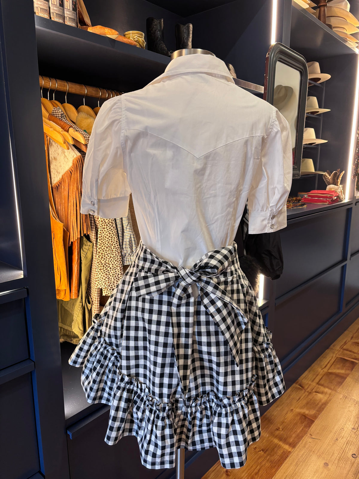 White Poplin Women's Western Shirt