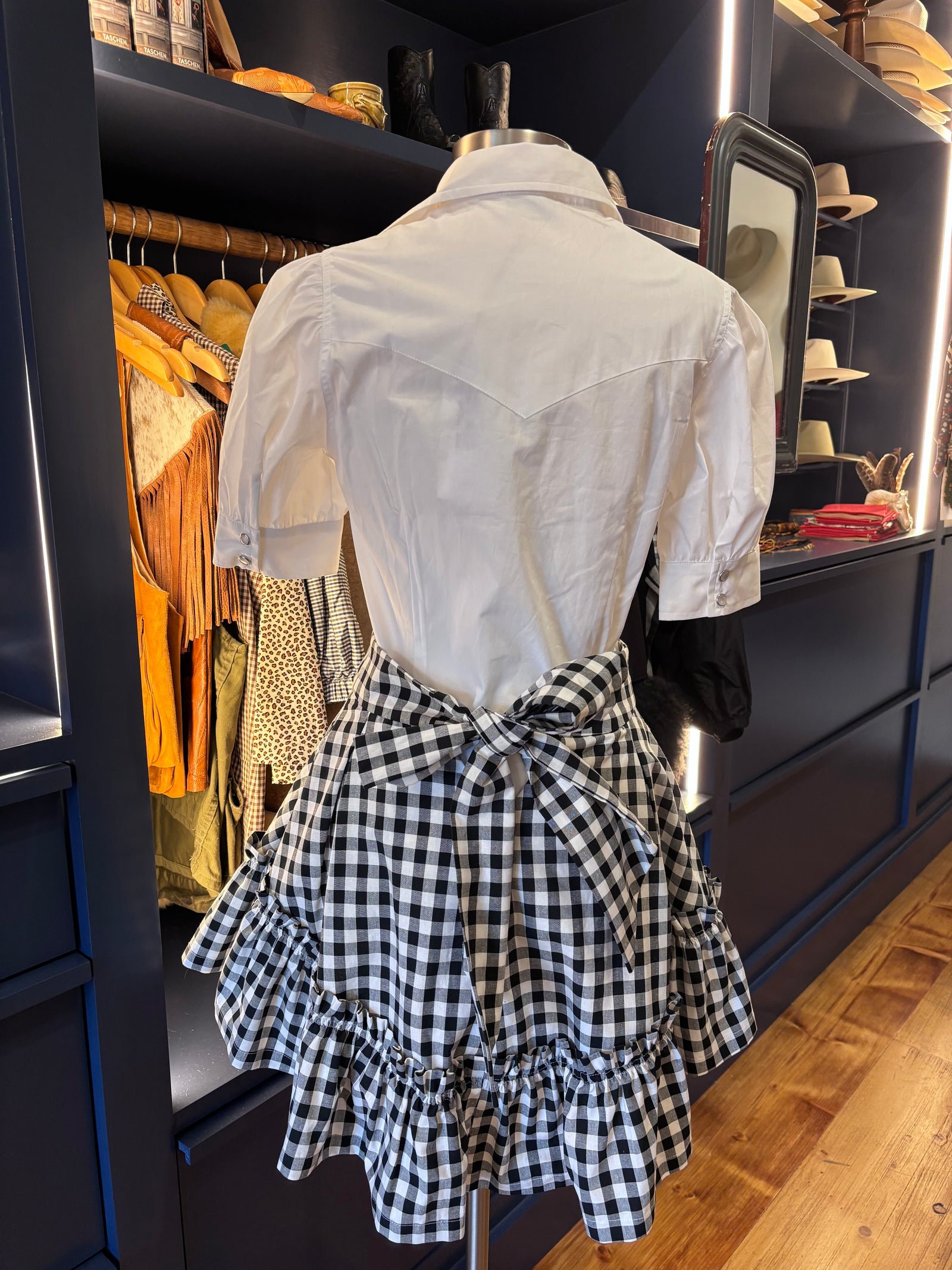 White Poplin Women's Western Shirt