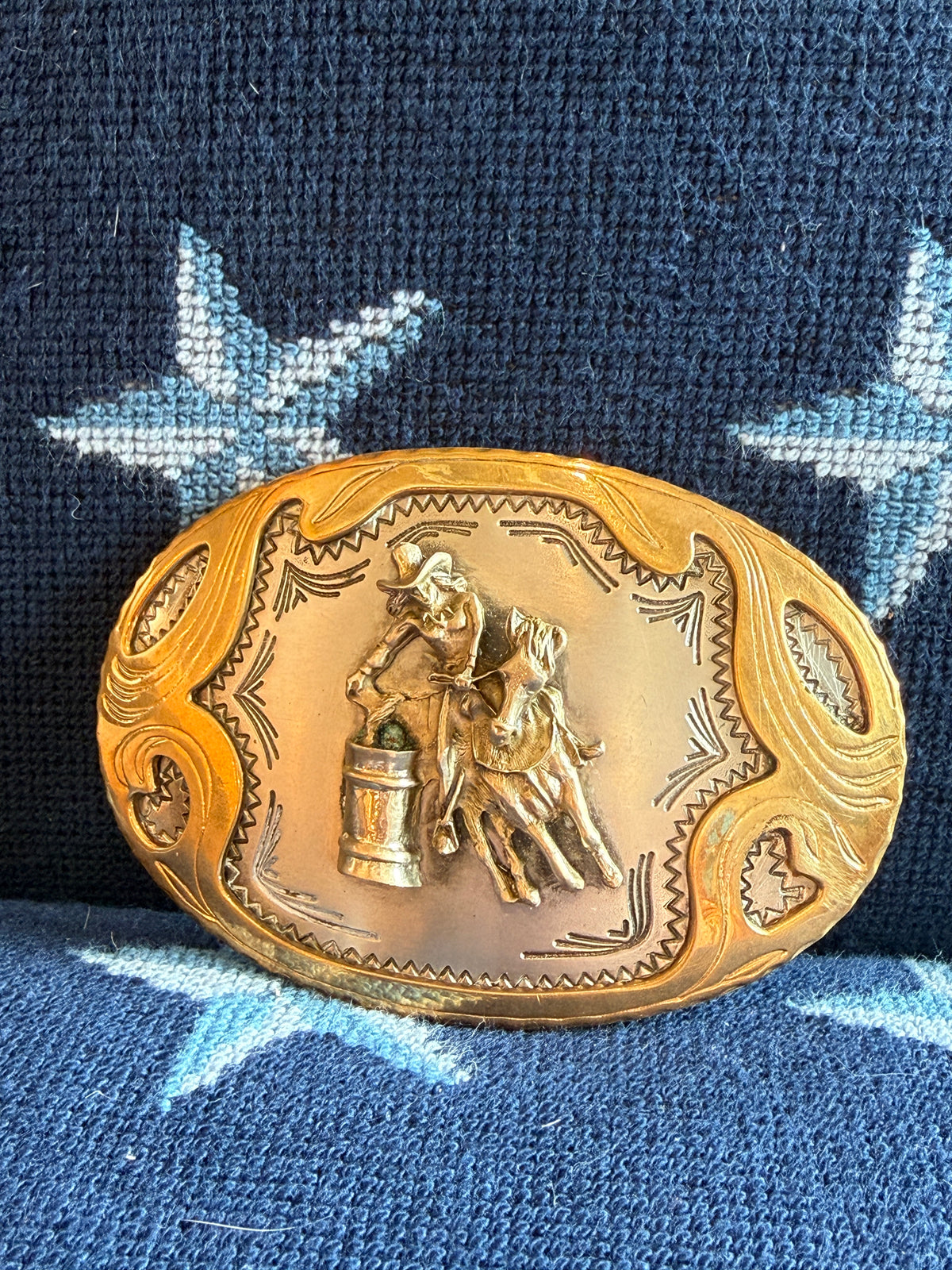 Designer Barrel Racer Belt Buckle