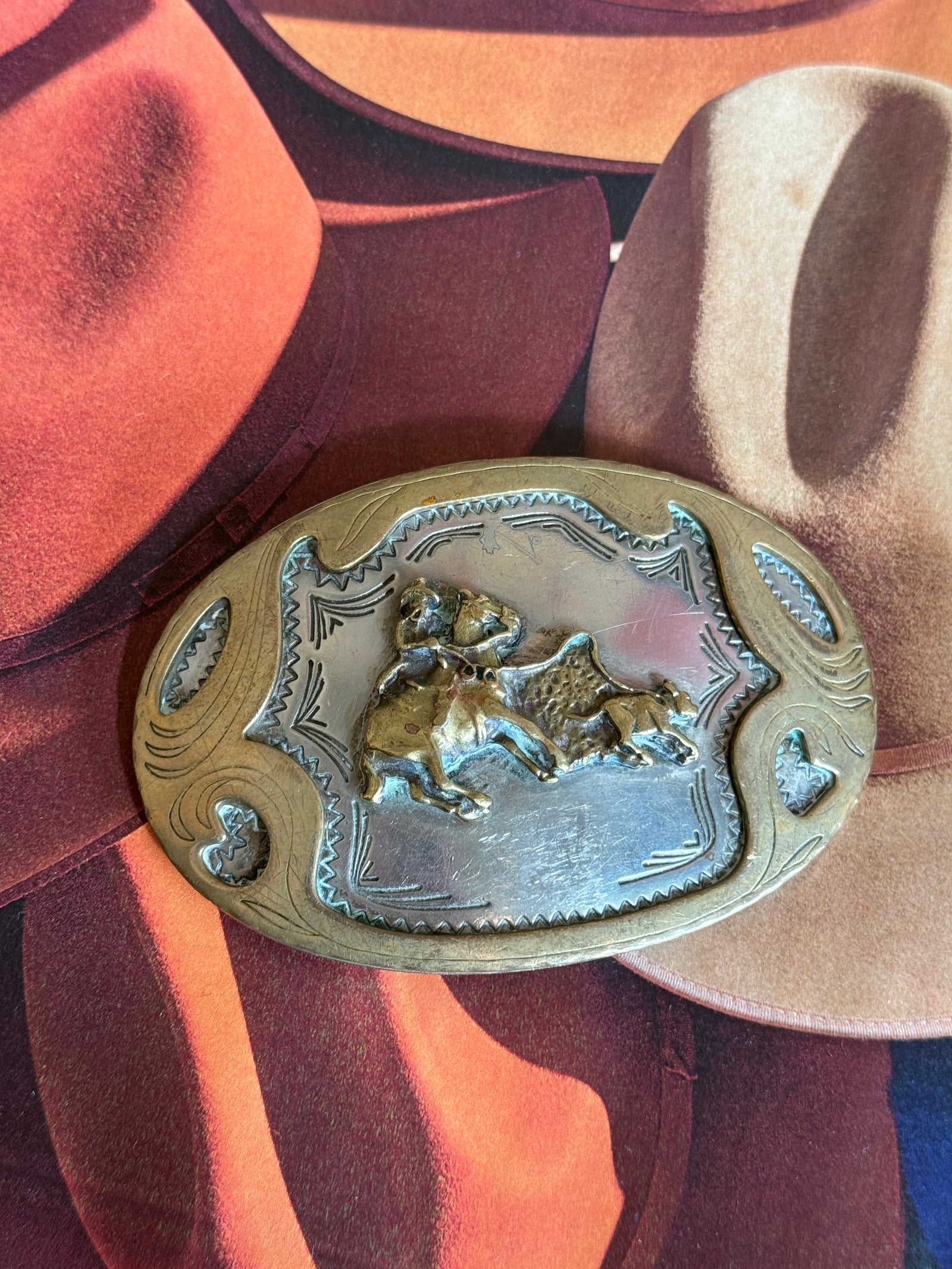 Designer Calf Roper Belt Buckle