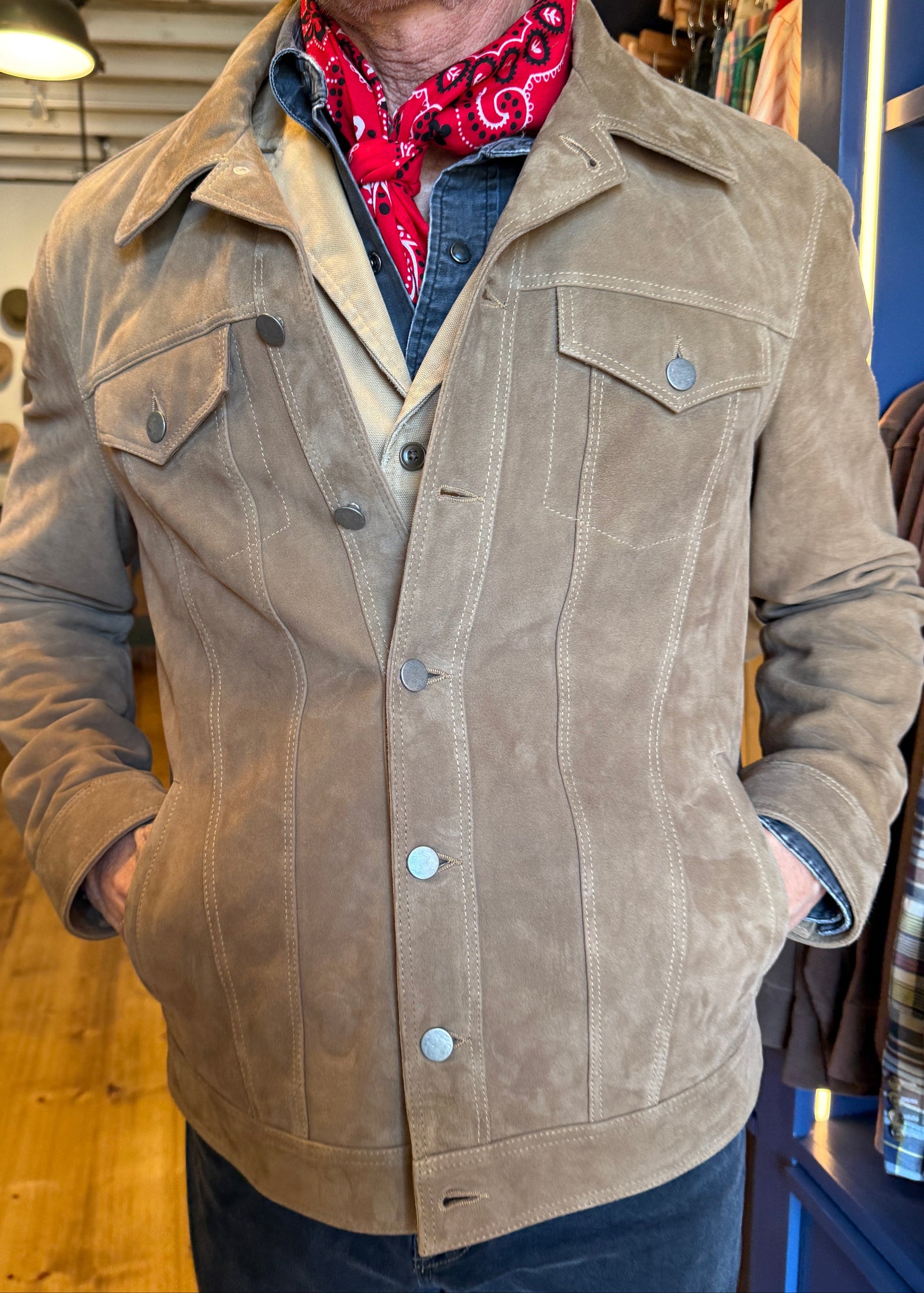 Suede Trucker Jacket