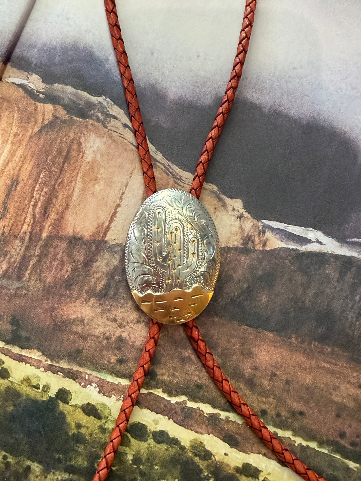 Cactus Bolo Tie