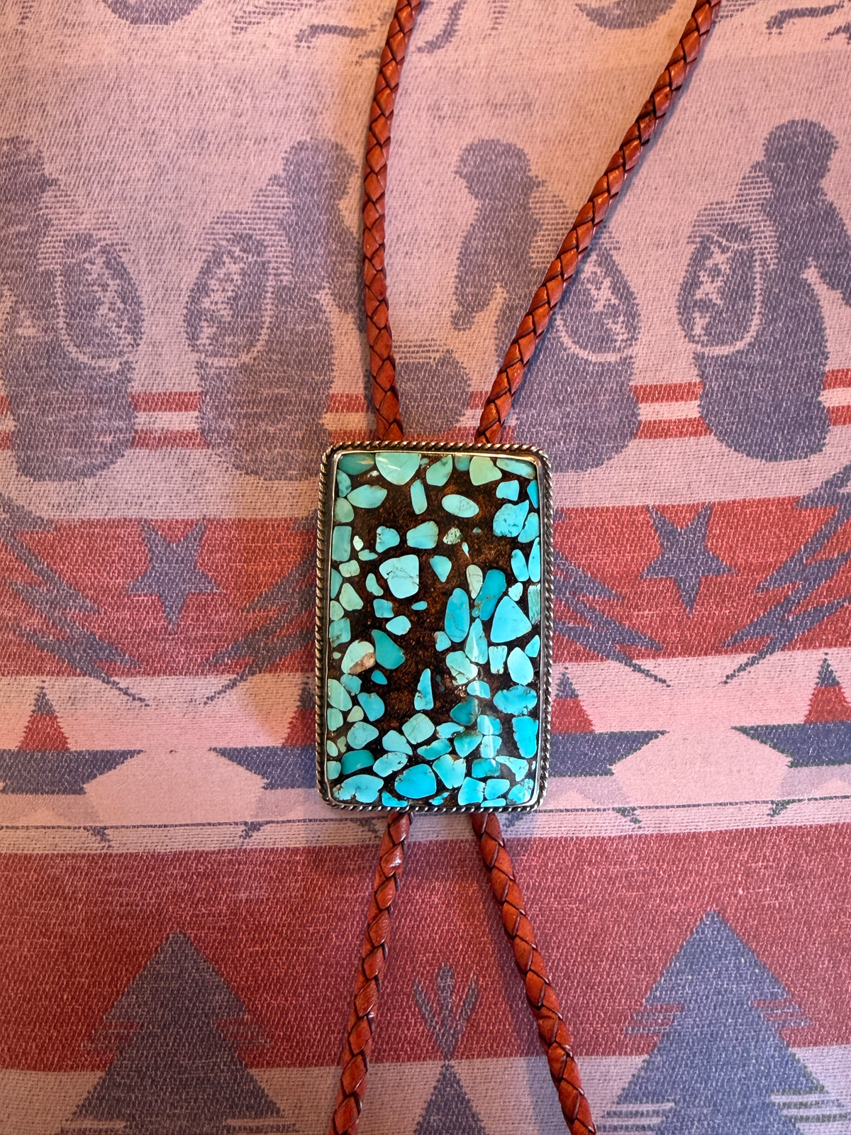 Turquoise & Silver Bolo Tie